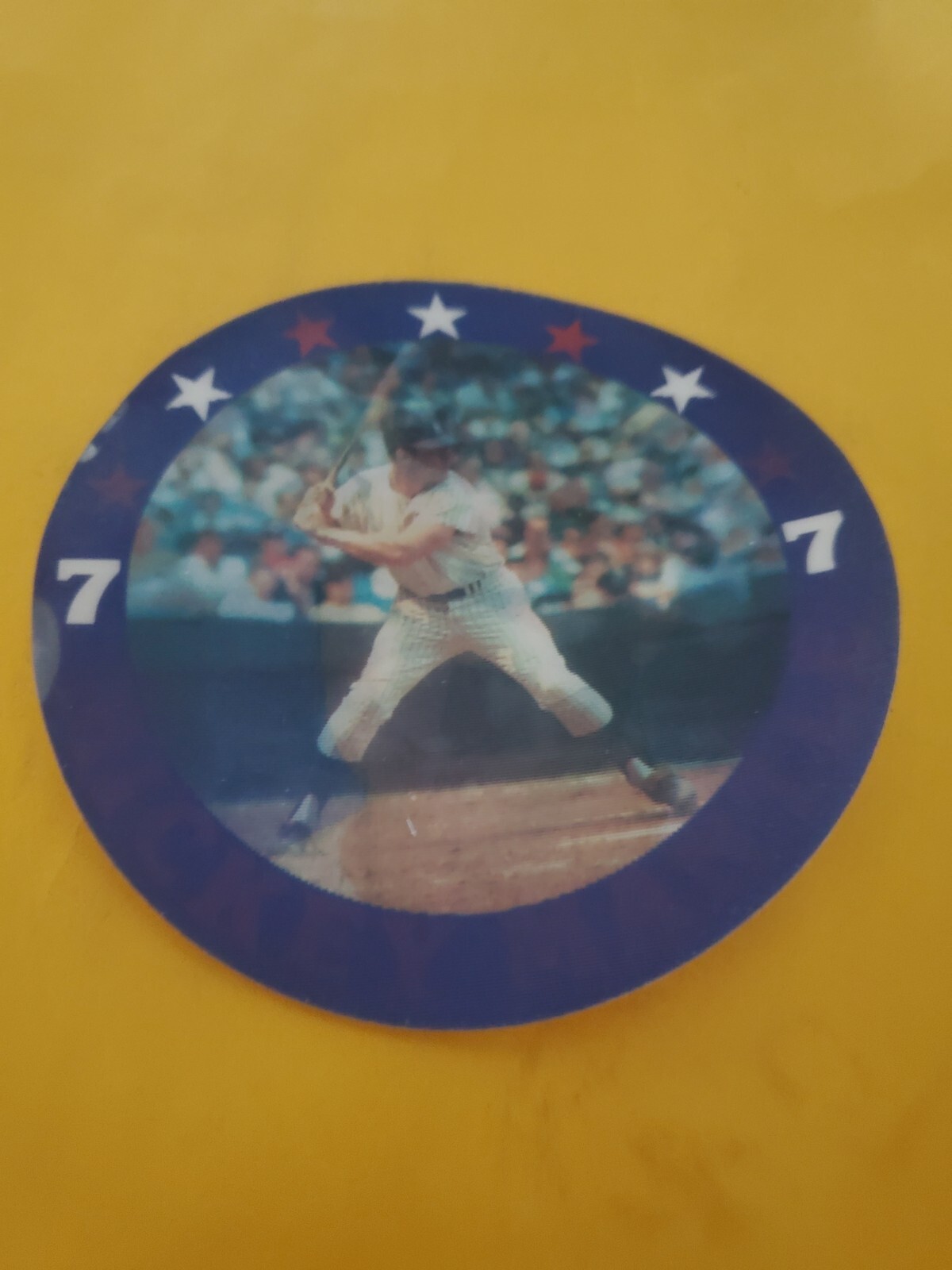 Hologram Mickey Mantle Sticker MLB Baseball Vintage 4.5″ in Diameter