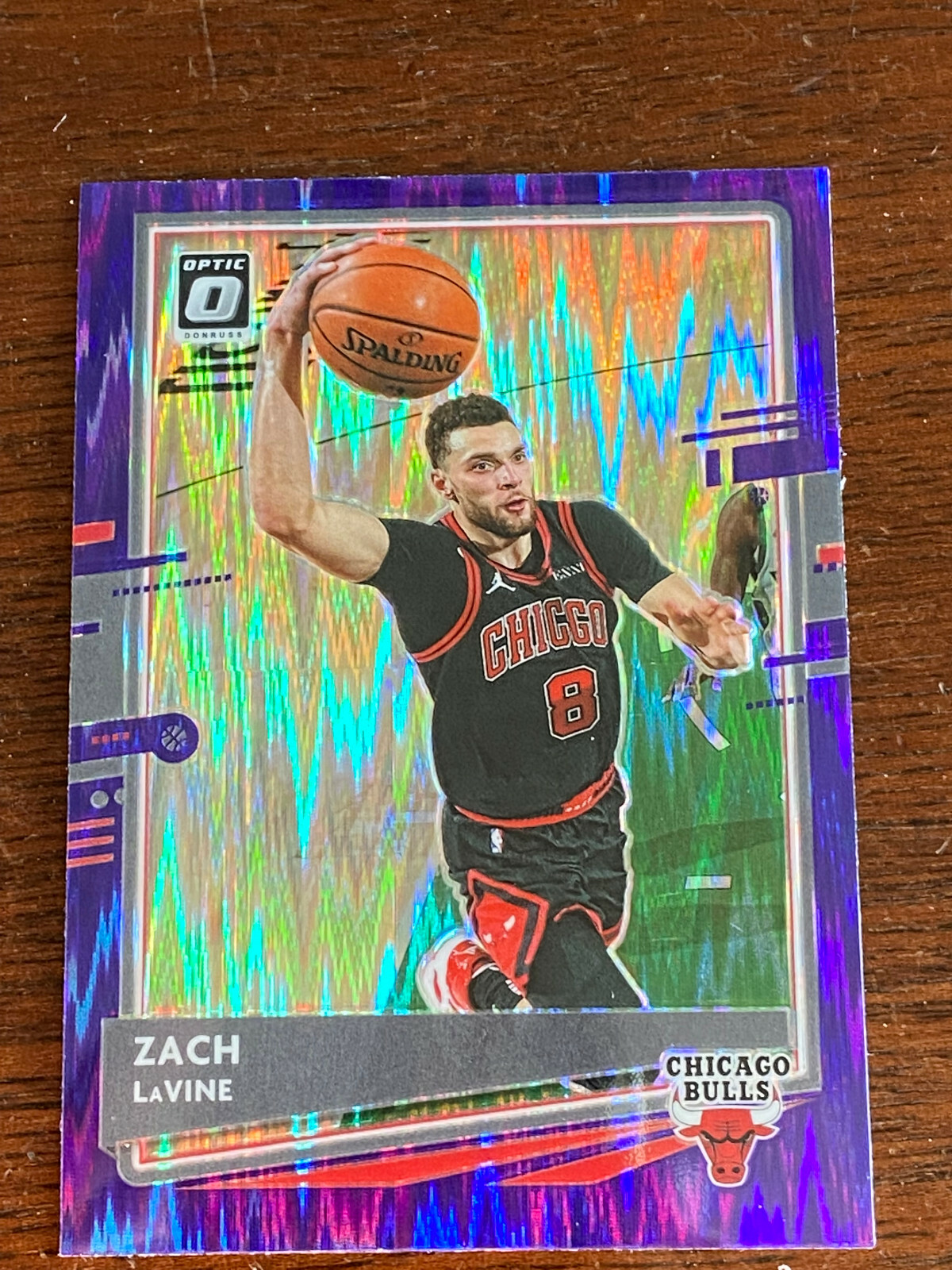 2020-21 Panini Optic Purple Shock Parallel Chicago Bulls Zach Lavine #116