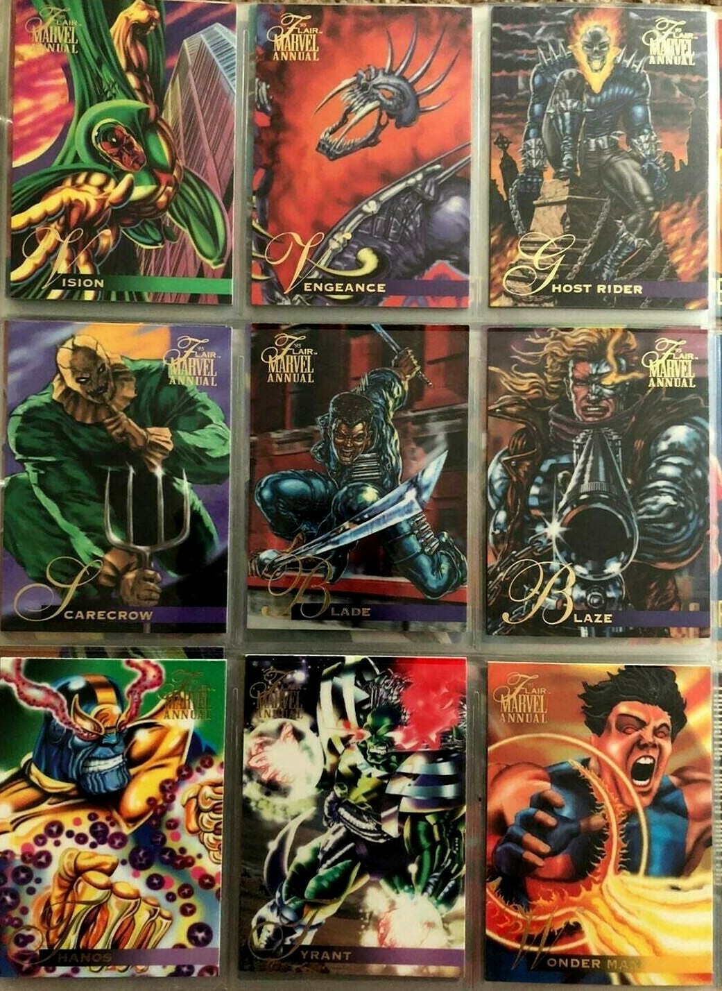 Marvel Annual Flair (1995, Fleer) Trading Card Base Pick 1 From List