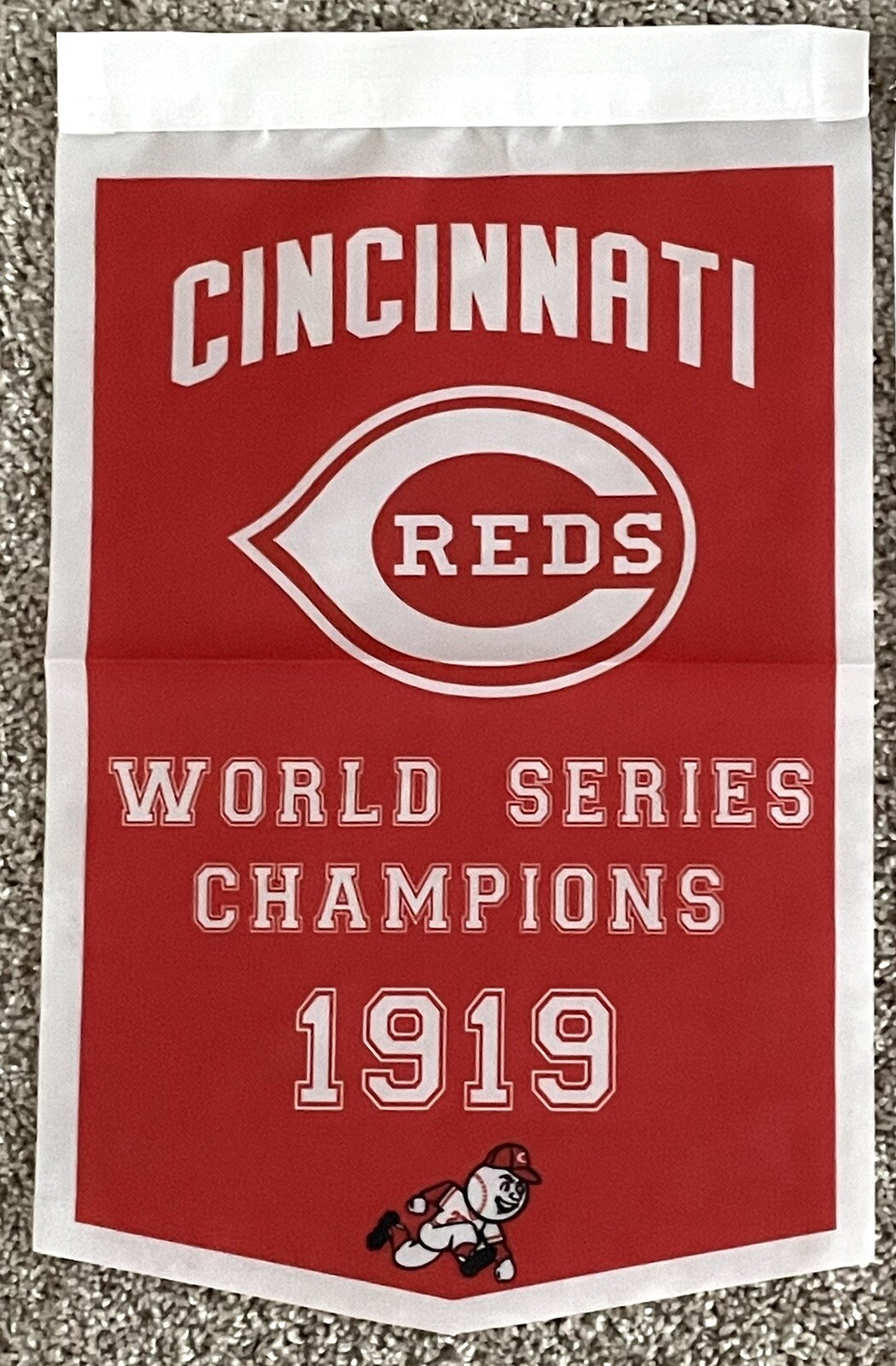 Cincinnati Reds MLB World Series Champions 5 Banners/Flags 18.5″ x 11.5″ Set