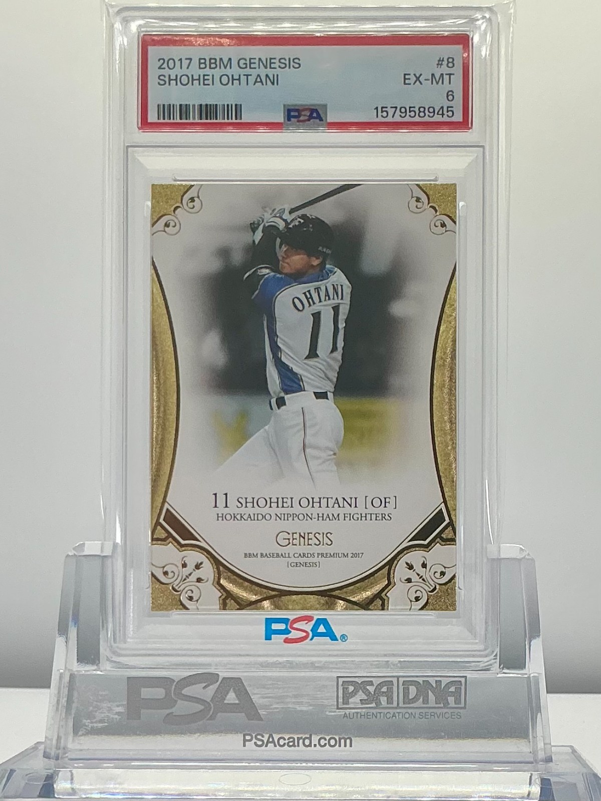 SHOHEI OHTANI 2017BBM GENESIS BATTING #8 PSA6!POP7!(RC)