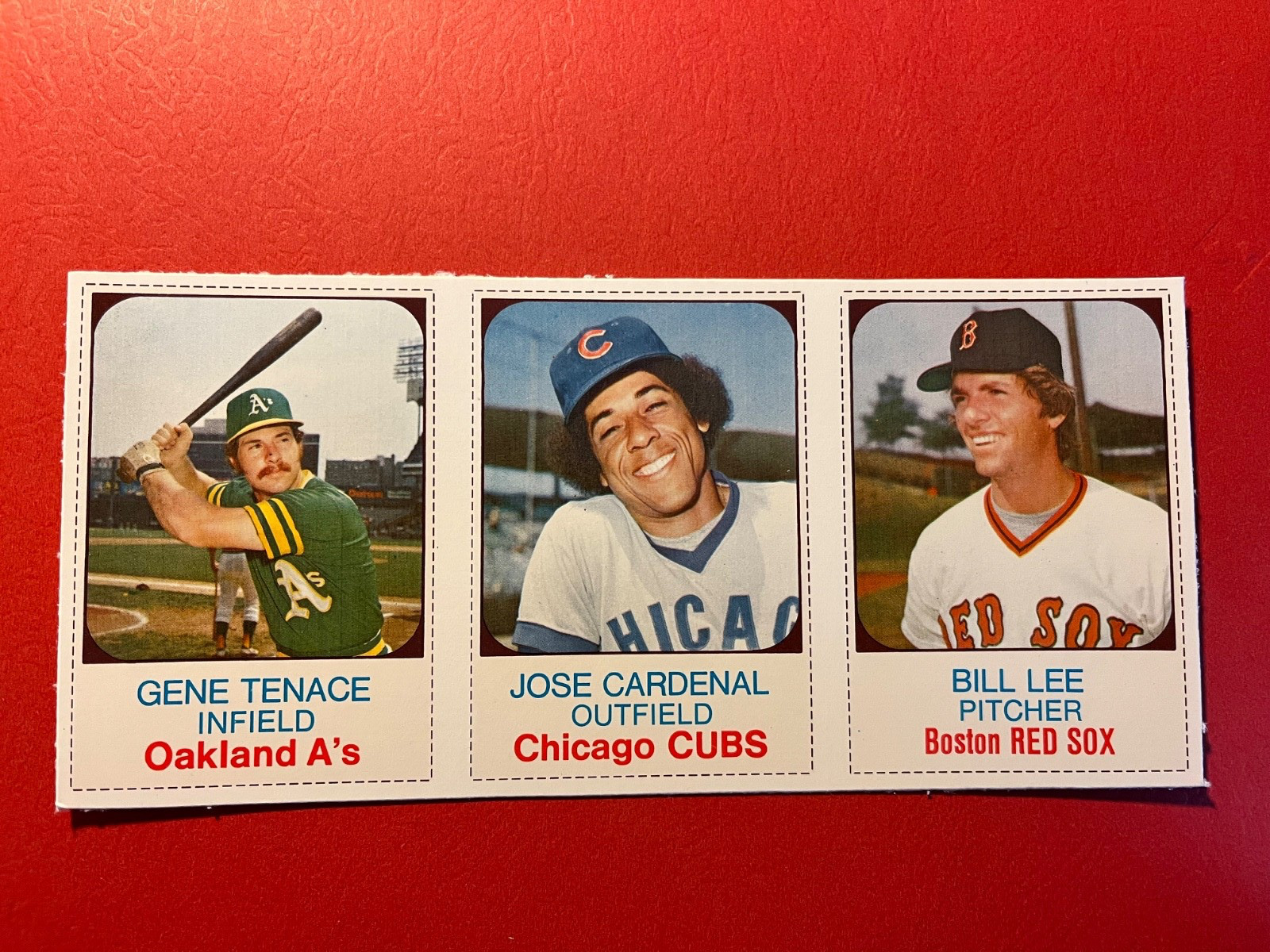 1975 Hostess Baseball Card – GENE TENACE PANEL -MINT – HAND CUT – 5 Left!