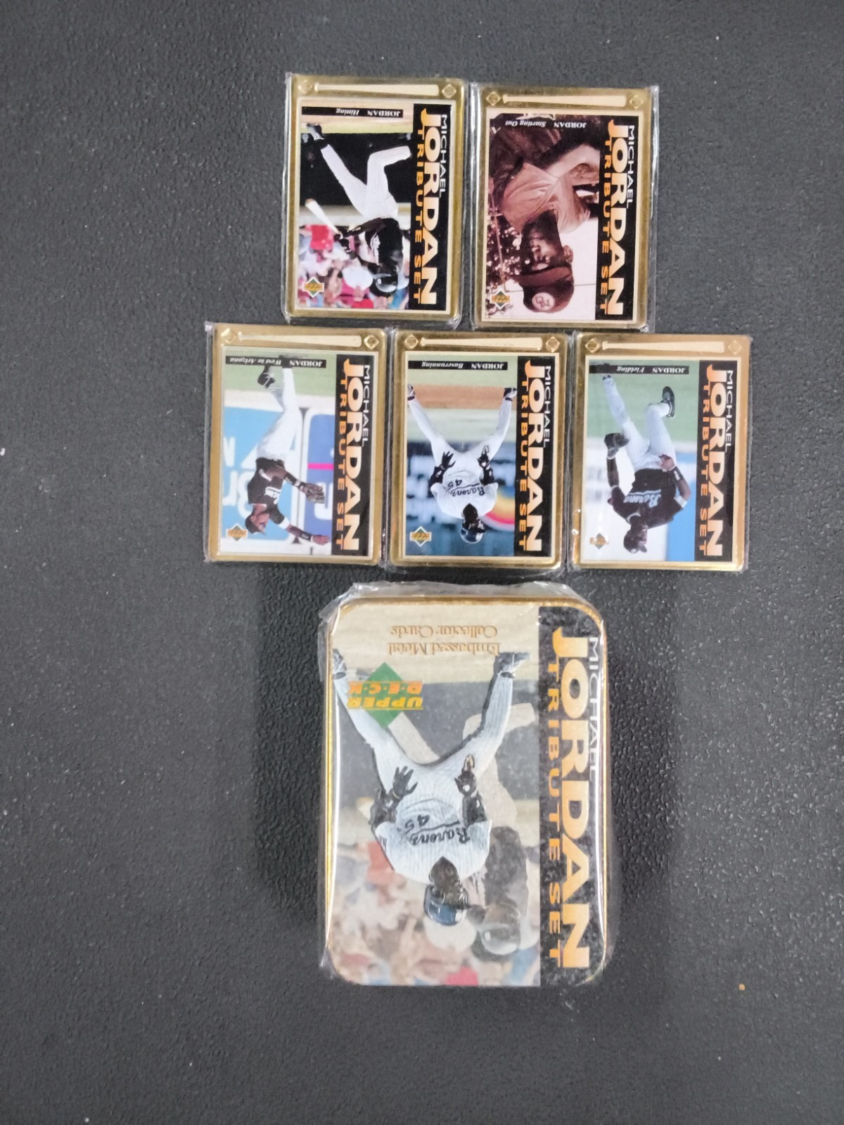 1995 Upper Deck Michael Jordan Baseball Tribute Set (5) Metal Embossed Cards