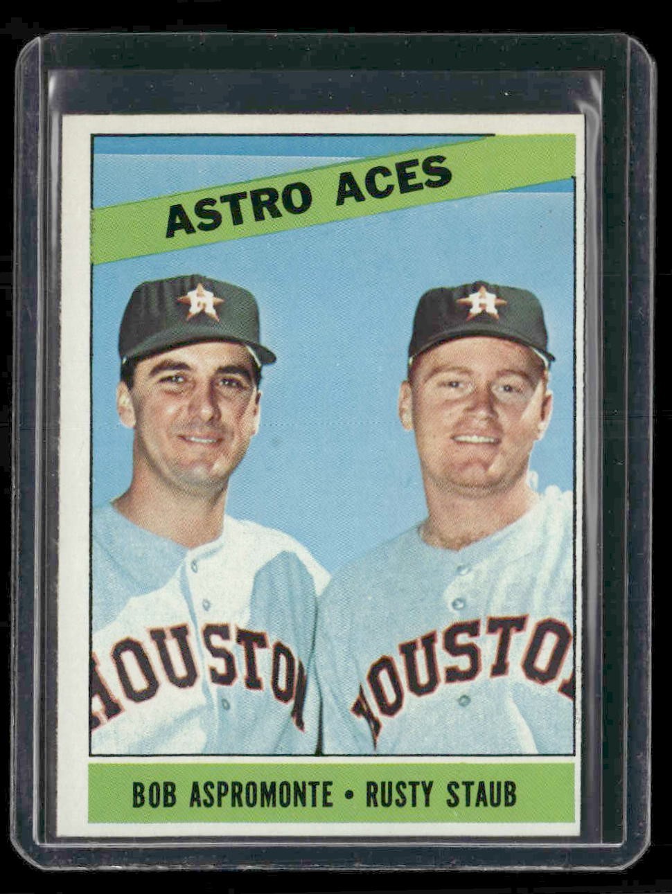 1966 Topps #273 Astro Aces (Bob Aspromonte / Rusty Staub) CPC EX – EX/MT
