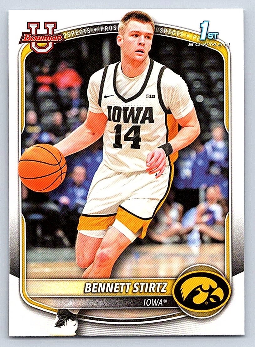 BENNETT STIRTZ IOWA 1st card 2025-26 BOWMAN U #BPP-90