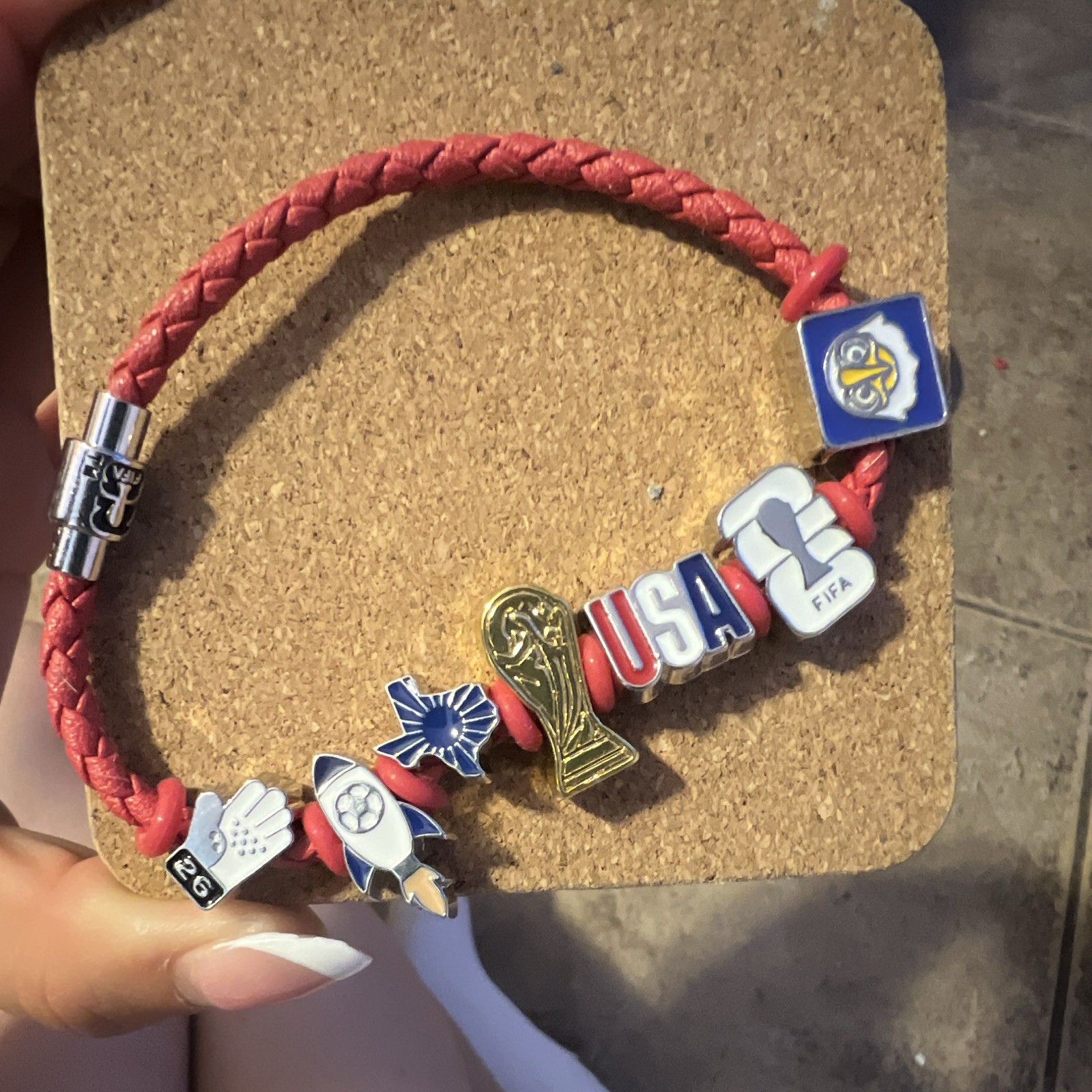 2026 FIFA World Cup BOA charm bracelet. 7 charms