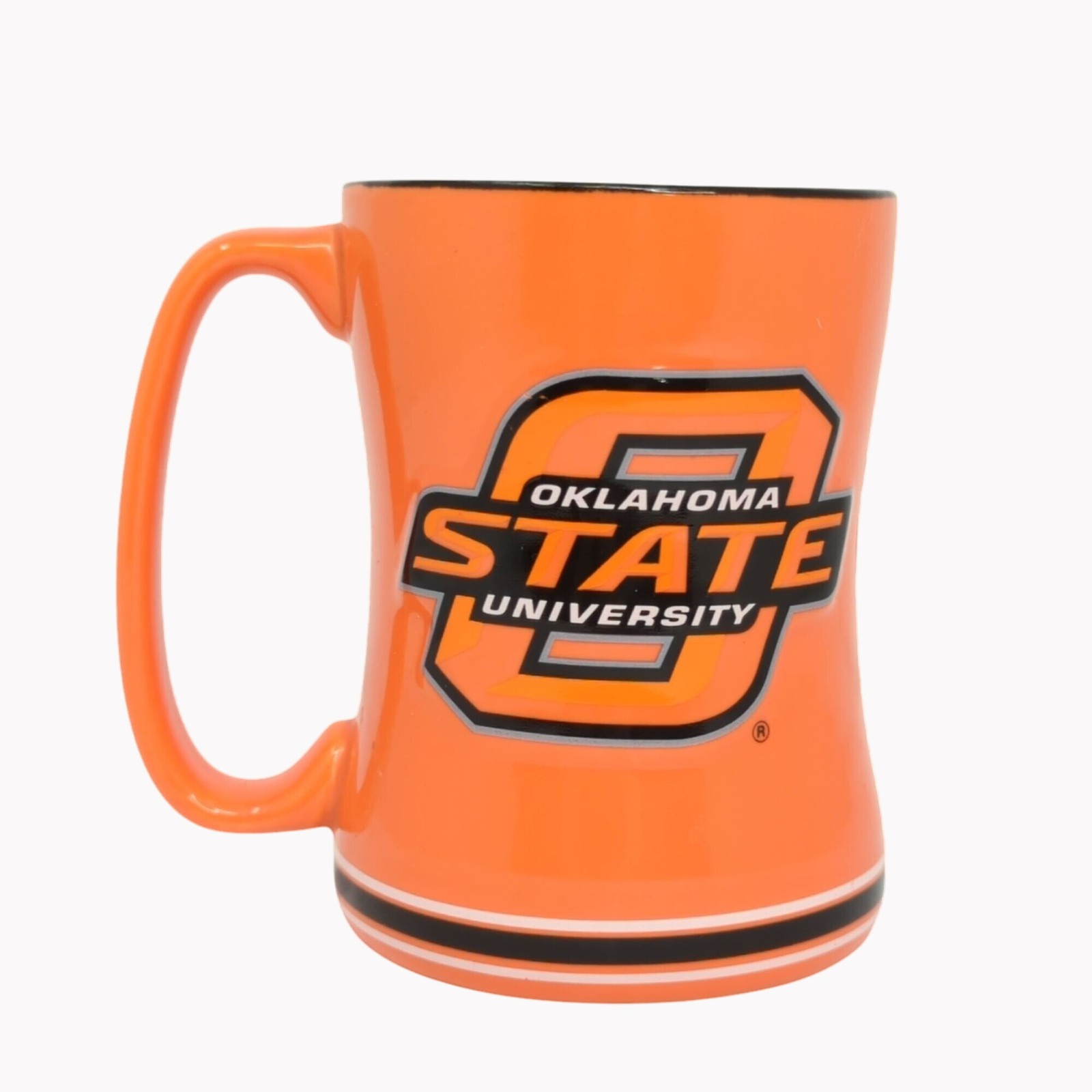 Oklahoma State Cowboys Mug 4.5in Orange Black 3D Raised Logo Coffee Cup