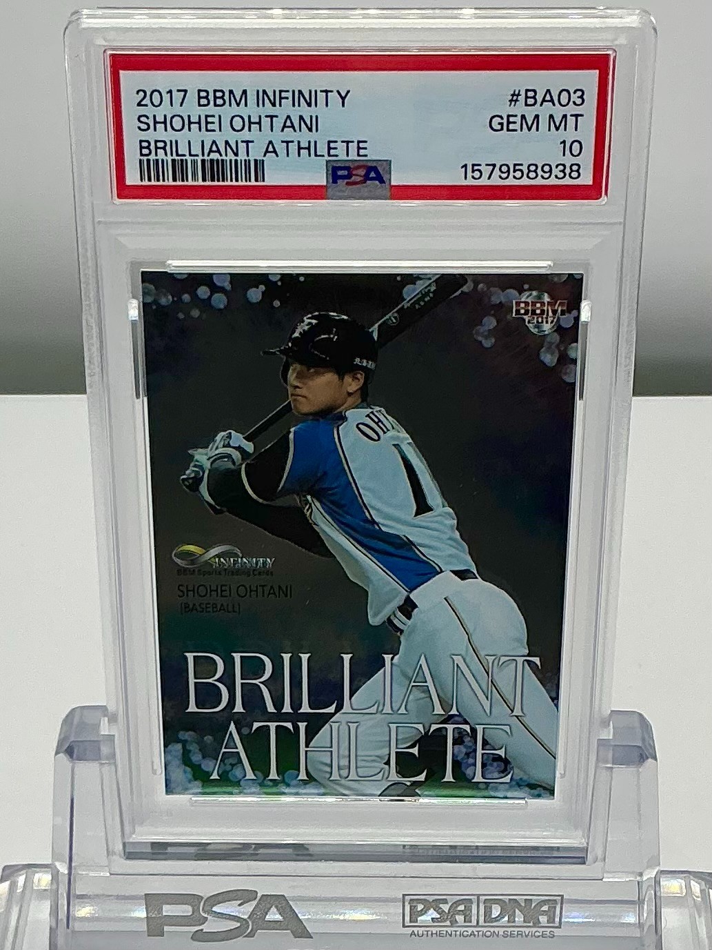 SHOHEI OHTANI 2017BBM INFINITY BRILLIANT ATHLETE #BA03 PSA10!GEMMINT!POP20!(RC)