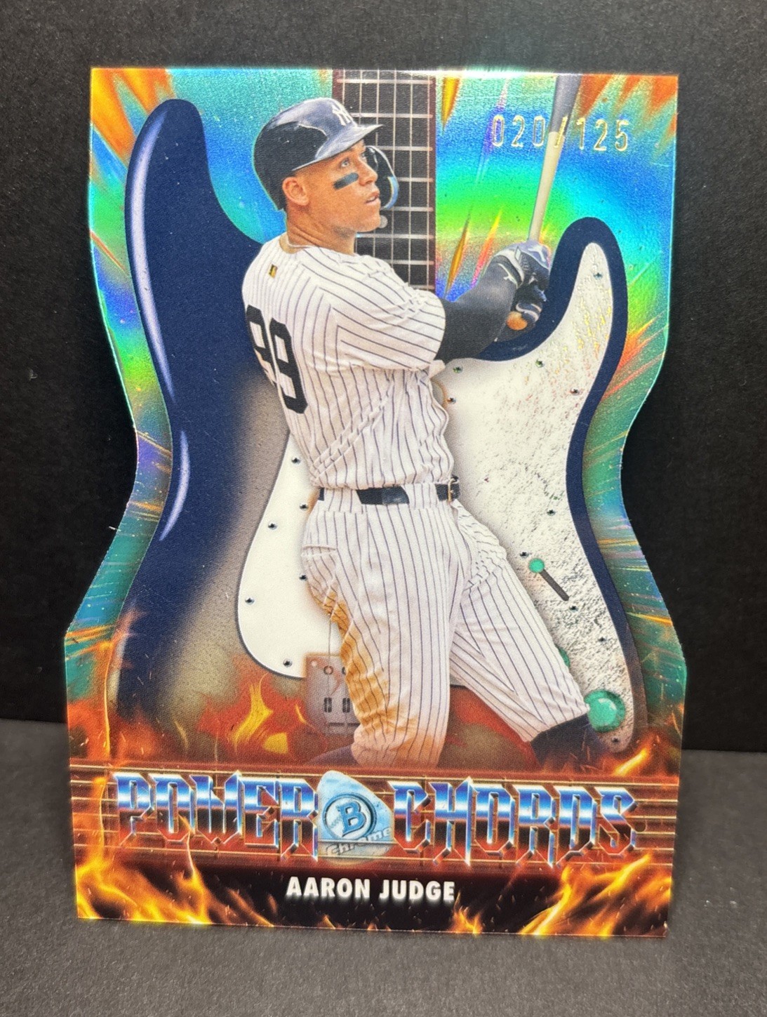 2026 Bowman #PC-1 Aaron Judge Power Chords Aqua Refractor #/125