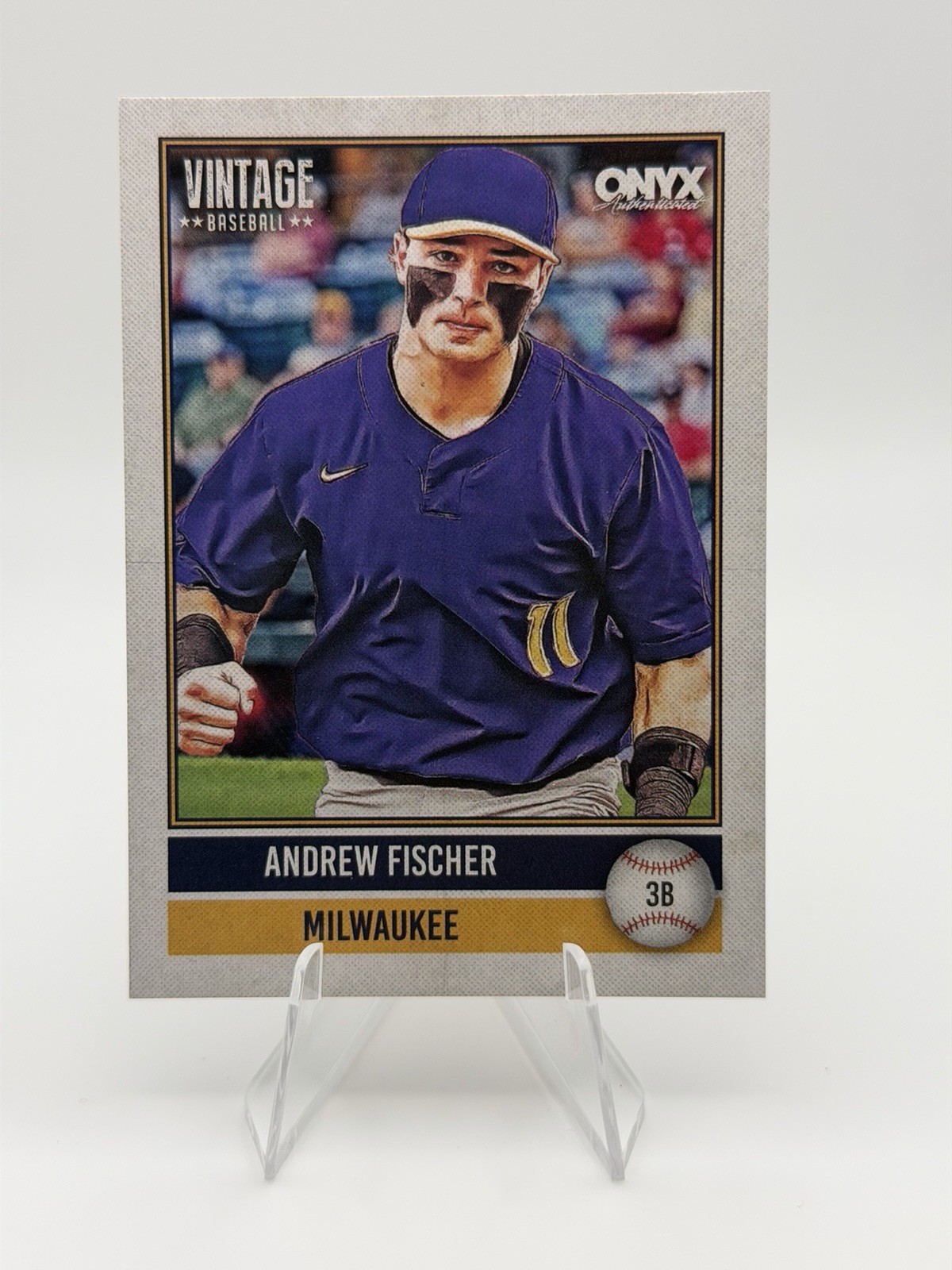 2026 Onyx Vintage Andrew Fischer #OV-ANFI Milwaukee Brewers Base Card Prospect