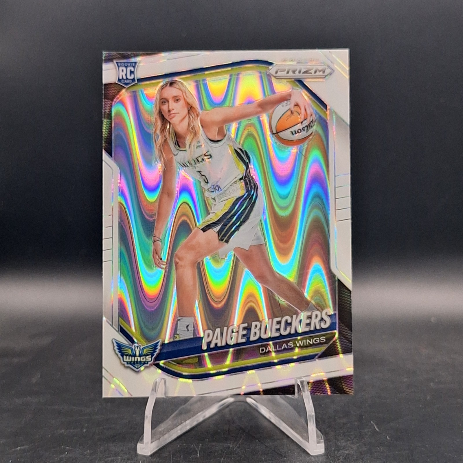 2025 WNBA Prizm Paige Bueckers White Seismic Prizm Variation RC #147 Wings