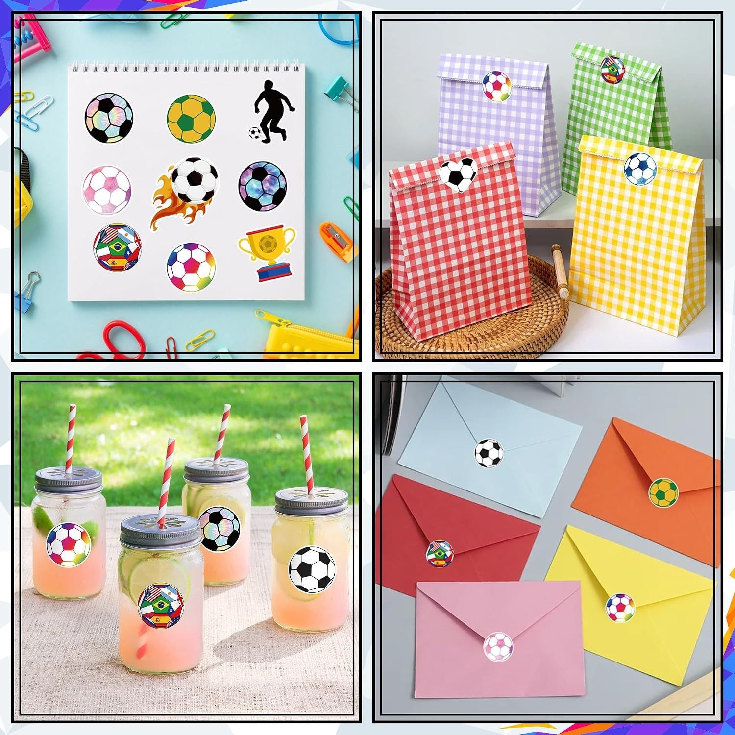 1000Pcs Soccer Stickers – Self-Adhesive Decals