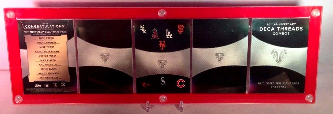 Topps Triple Threads Deca Booklet 5 Card Vertical Fold Out Holder Display Case