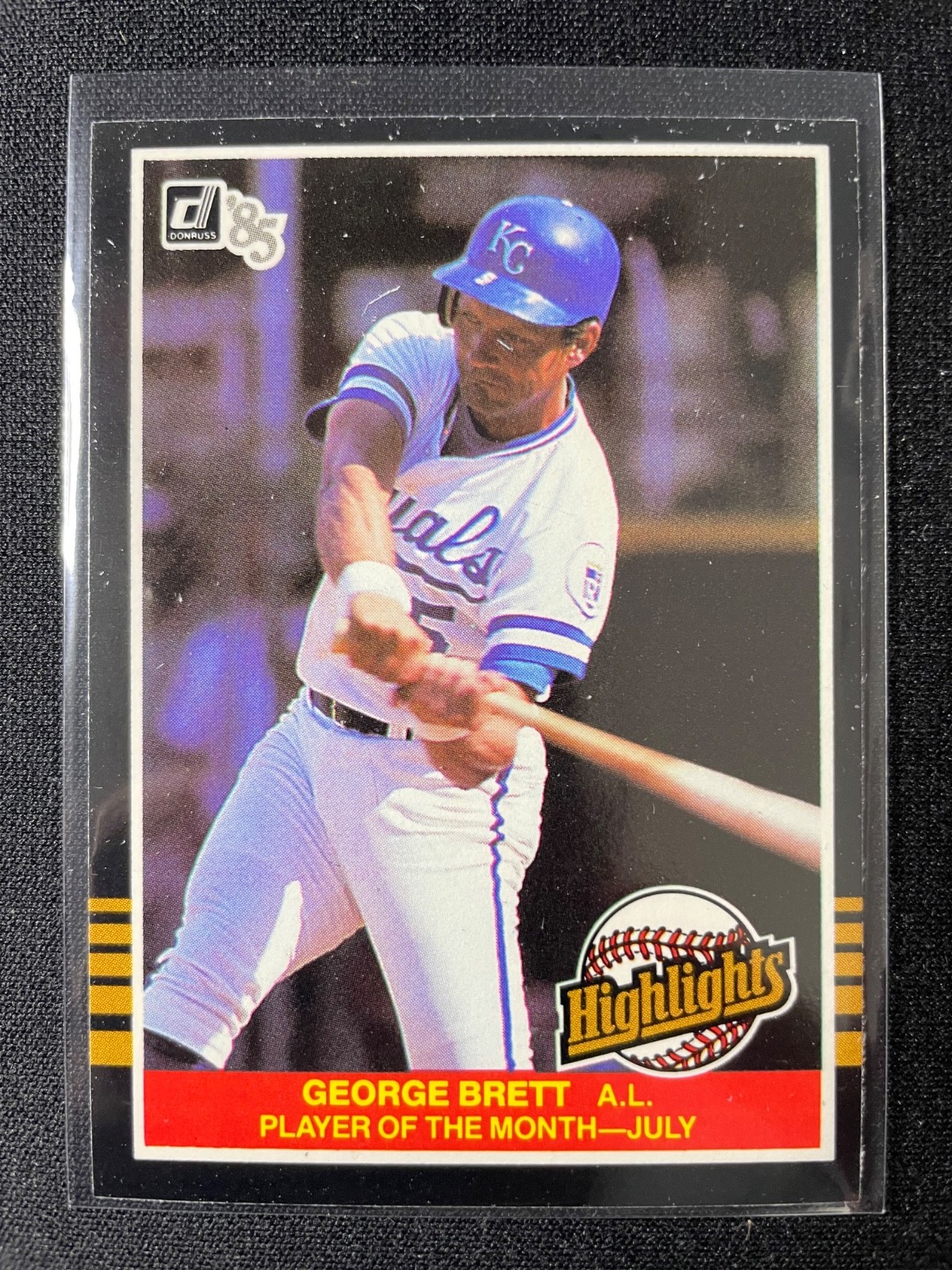 1985 Donruss Baseball Highlights George Brett #25 Royals!!!