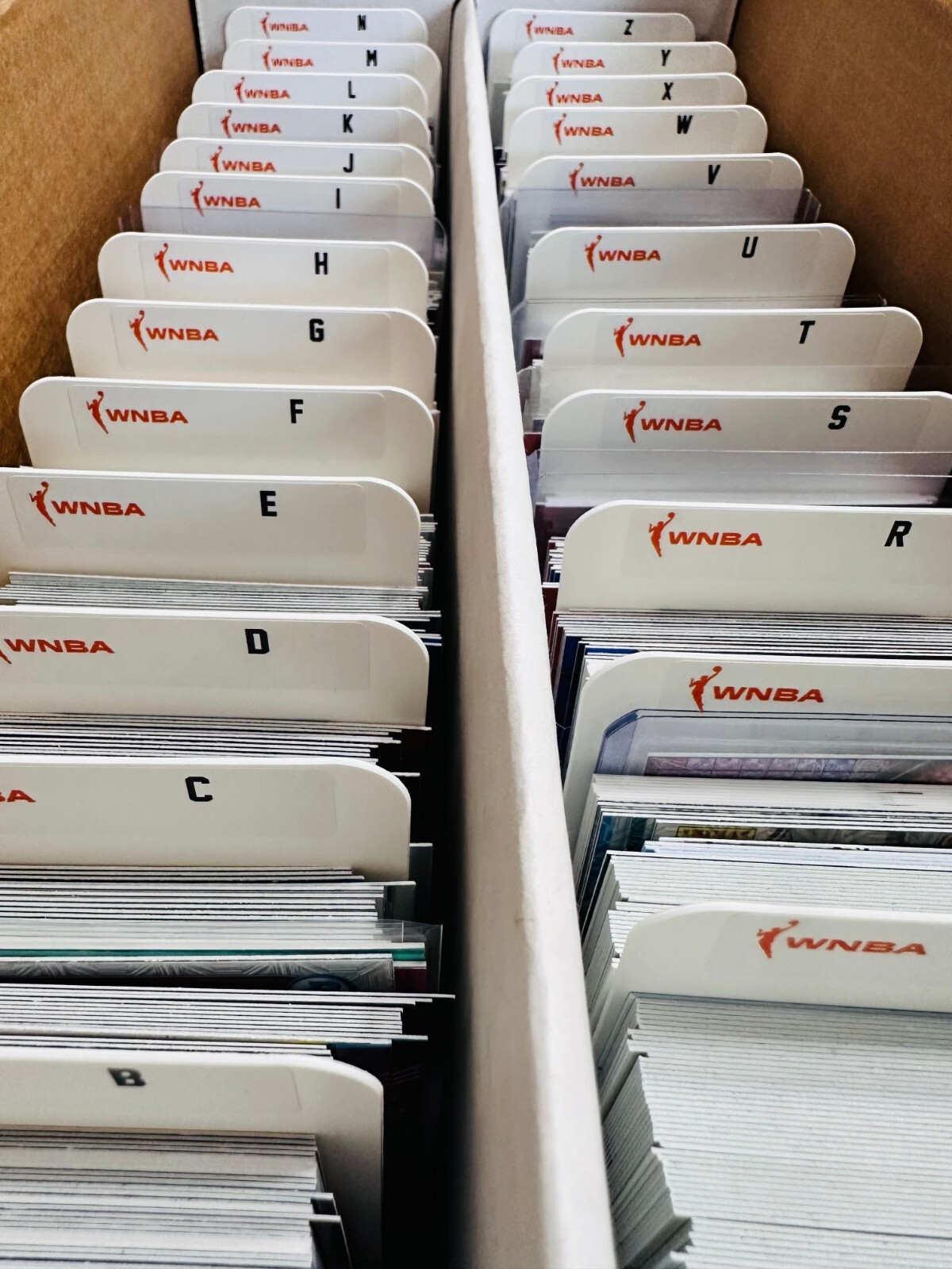 (26) TALL Sports Card Dividers with 26 FREE WNBA A-Z Labels Set