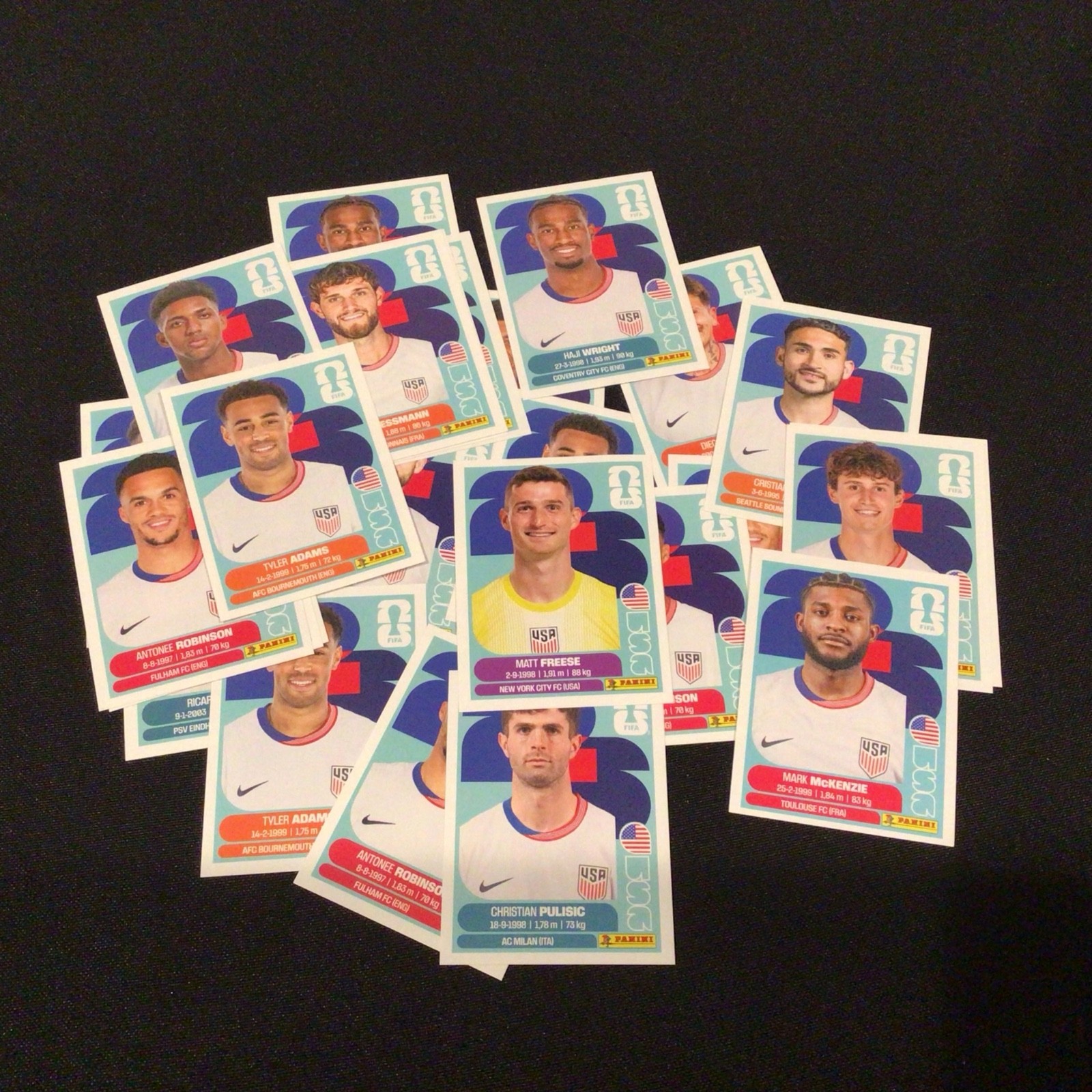 Panini USA TEAM SQUAD Sticker World Cup 2026 Multi Listing PULISIC