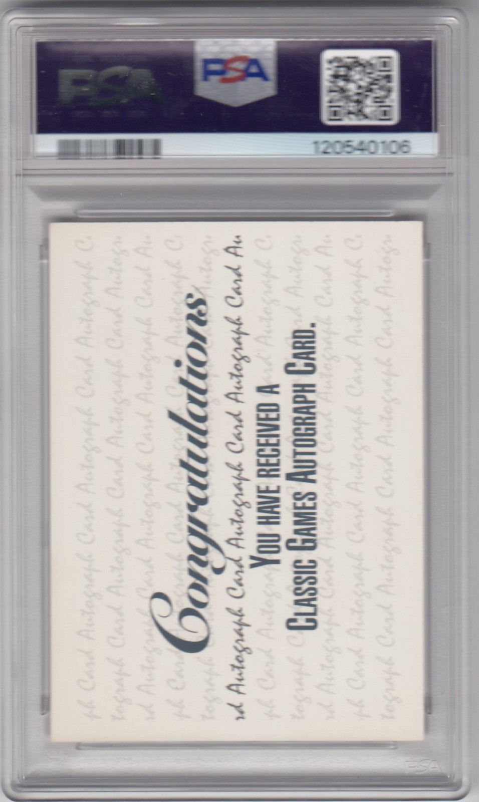 1992 Classic Draft Picks Autographs Shaquille O’Neal /2500 Auto PSA 7/10 ZL