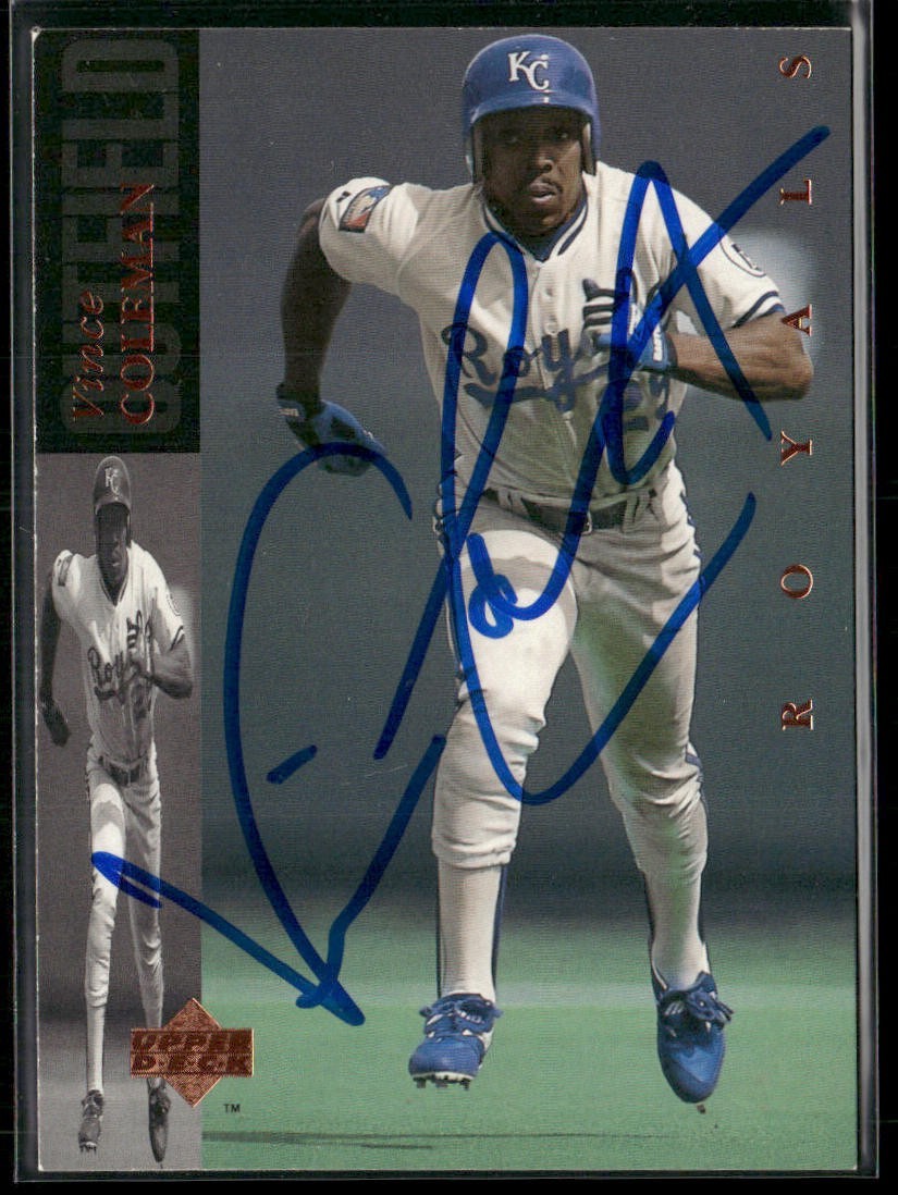 Vince Coleman 1994 Upper Deck #376 Signed IP Auto