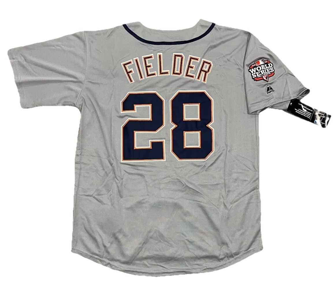 Prince Fielder 2012 Detroit Tigers World Series Grey Road Jersey Men’s Large