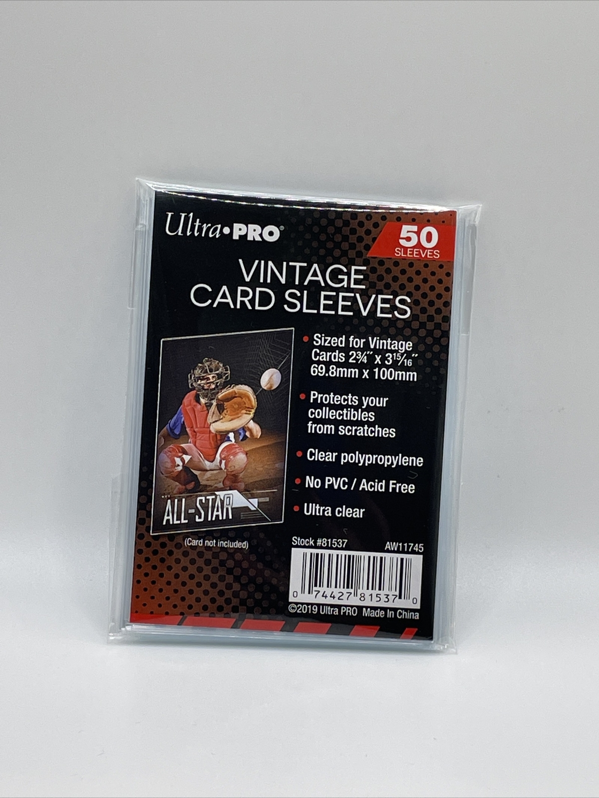 Ultra Pro Penny Card Soft Sleeves 1 Pack of 50 for VINTAGE Sized Cards