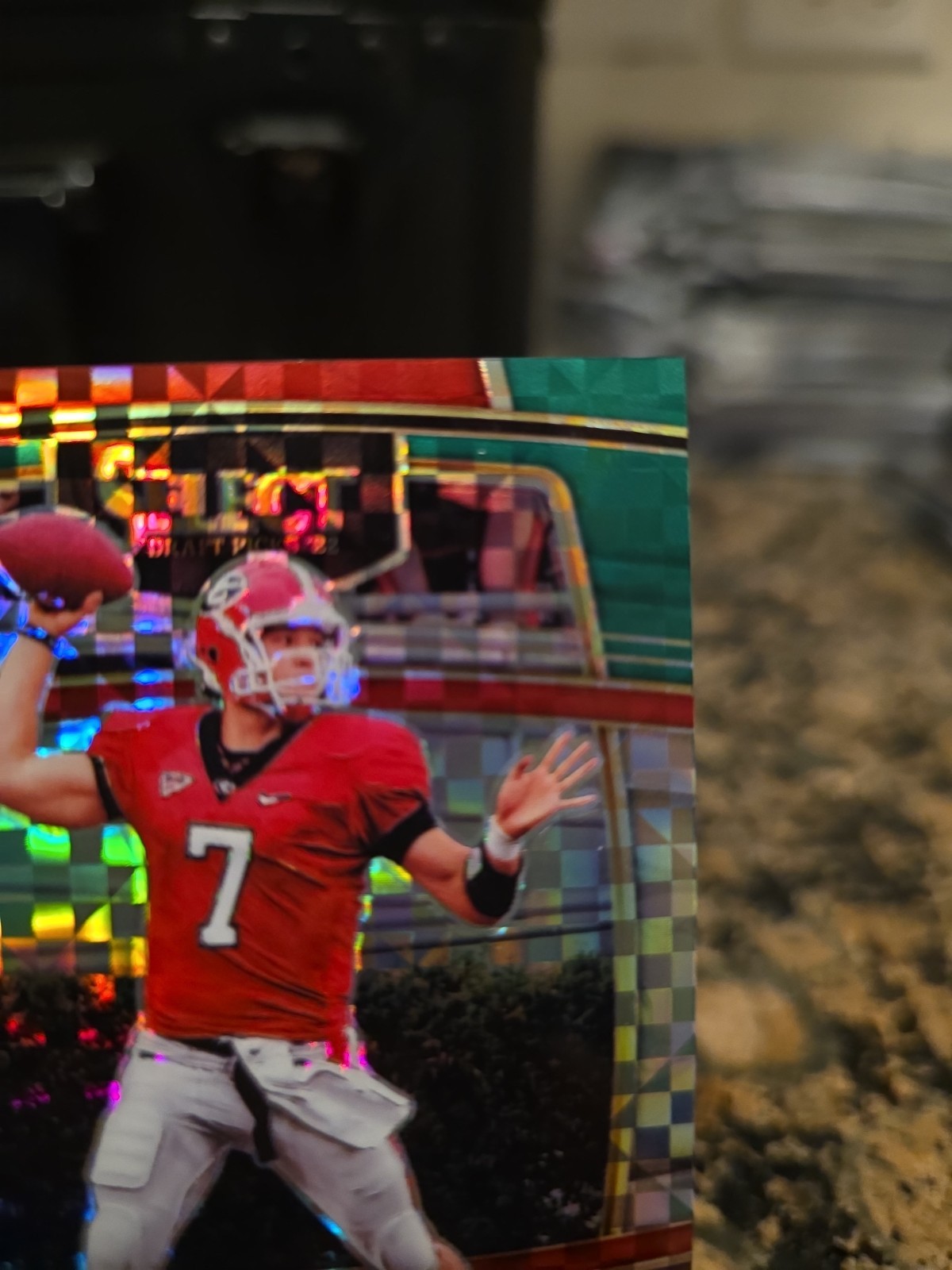 2022 Select Draft Picks Matthew Stafford Green & Pupler Squares Prizm 48/100