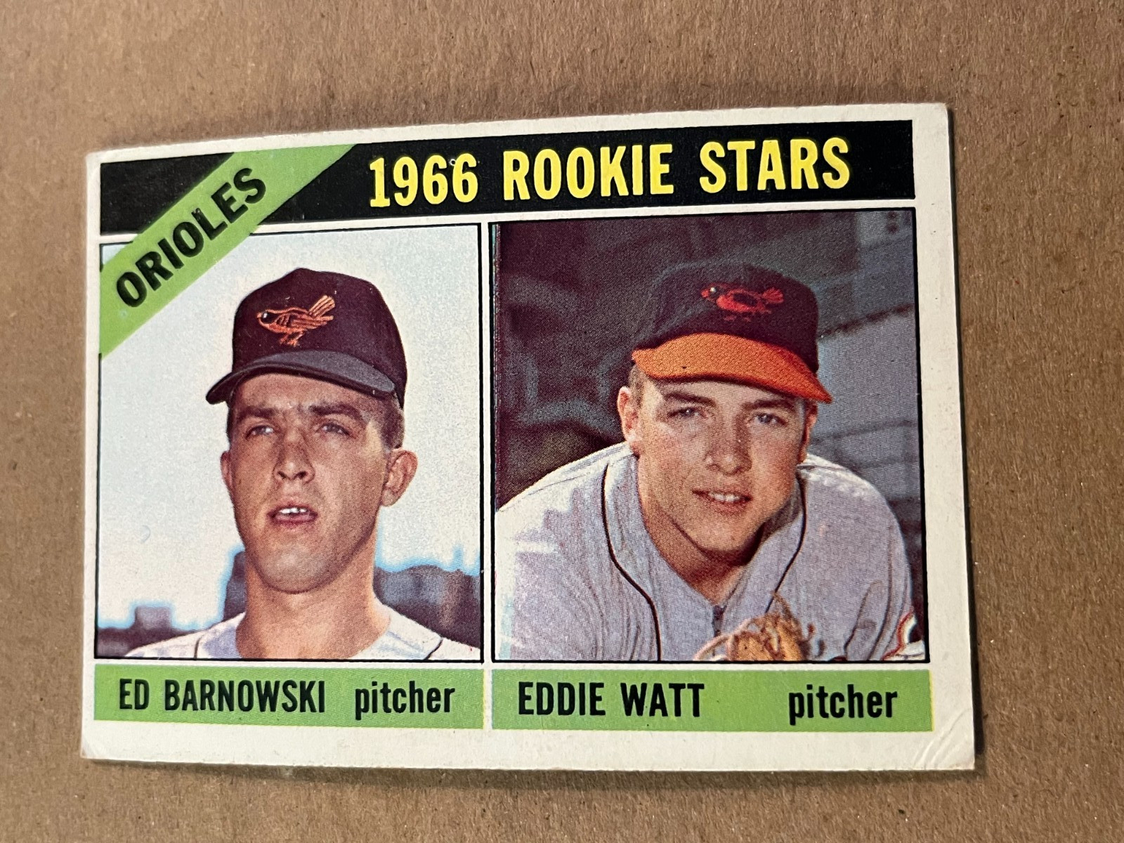 1966 TOPPS – ED BARNOWSKI / EDDIE WATT ORIOLES ROOKIES #442 – GREAT SET FILLER