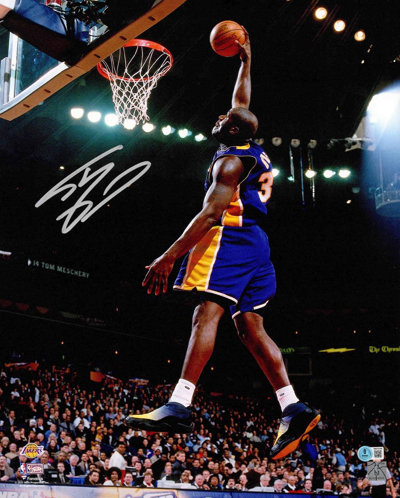 Shaquille Shaq O’Neal Signed 16×20 Photo Los Angeles Lakers Fanatics Holo