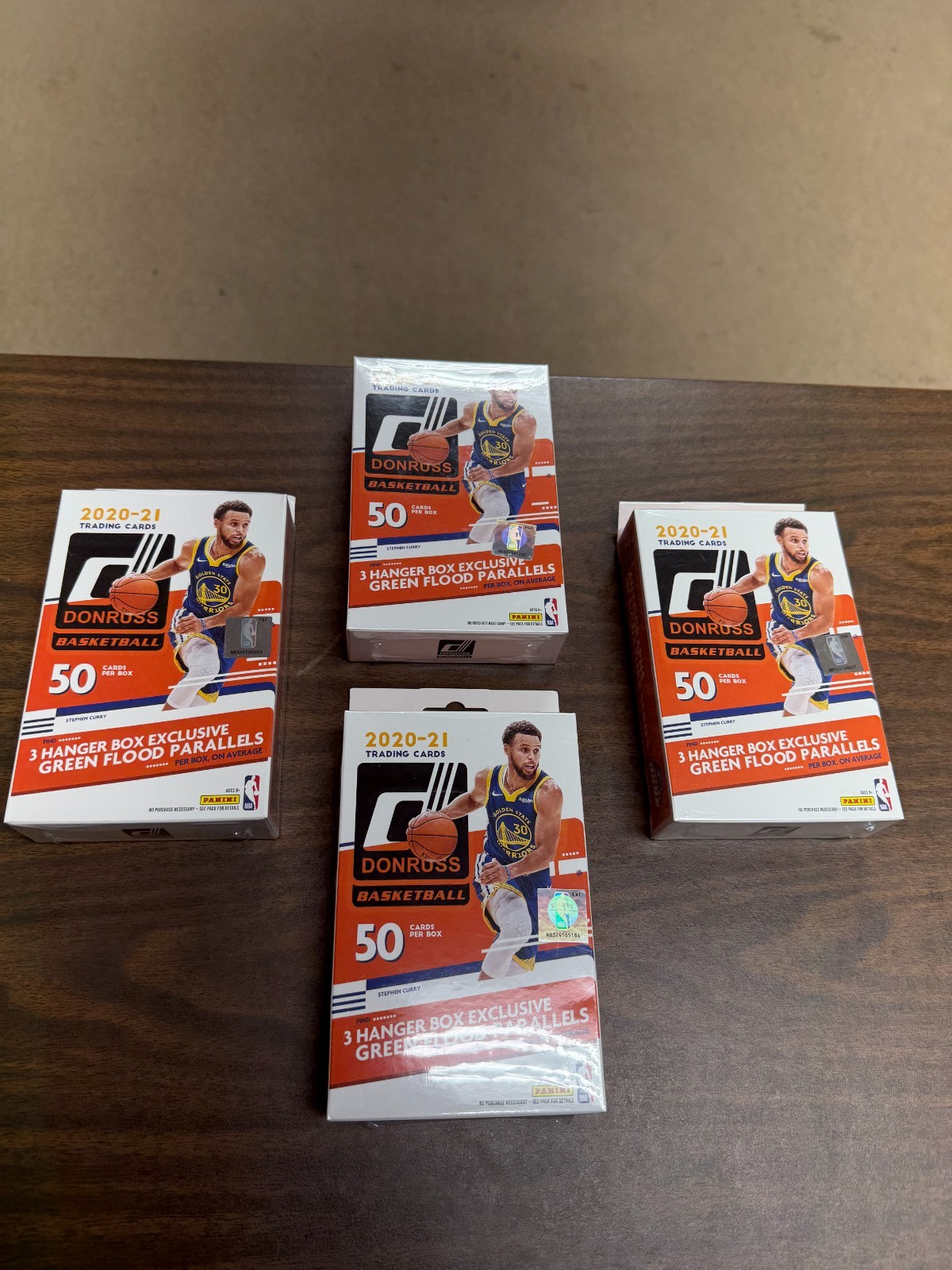 LOT OF (4) 2020-2021 PANINI DONRUSS NBA BASKETBALL NEW SEALED HANGER BOX BOXES!