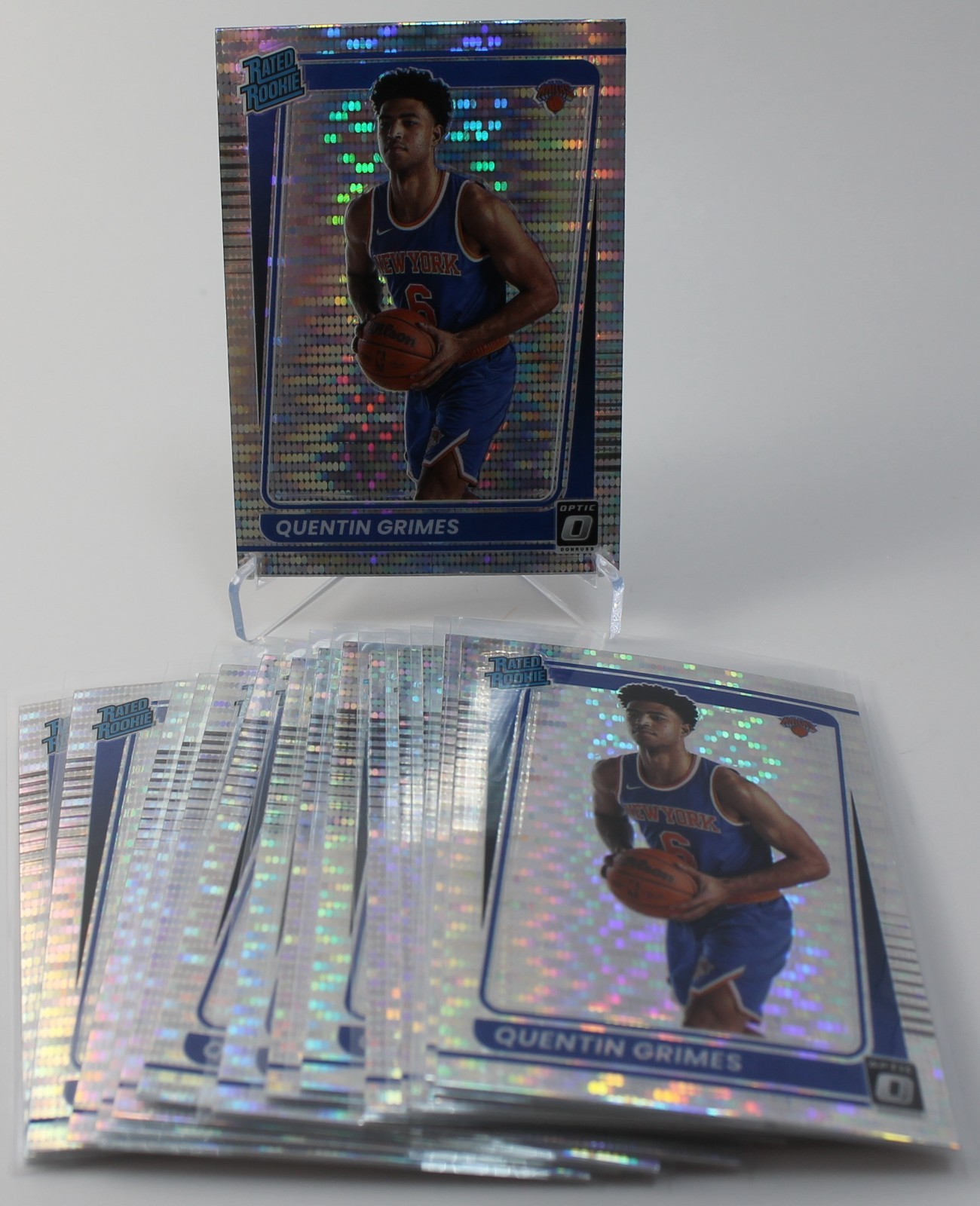 Lot of 16: 2021-22 Panini Donruss Optic Silver Pulsar Prizm #166 Quentin Grimes