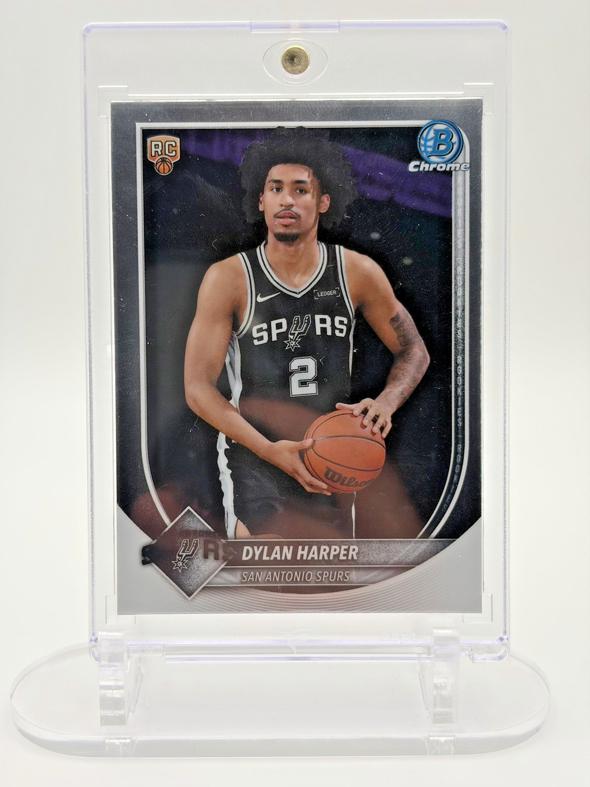 2025-26 Bowman Basketball #BCV-2 Dylan Harper Chrome Rookie San Antonio Spurs