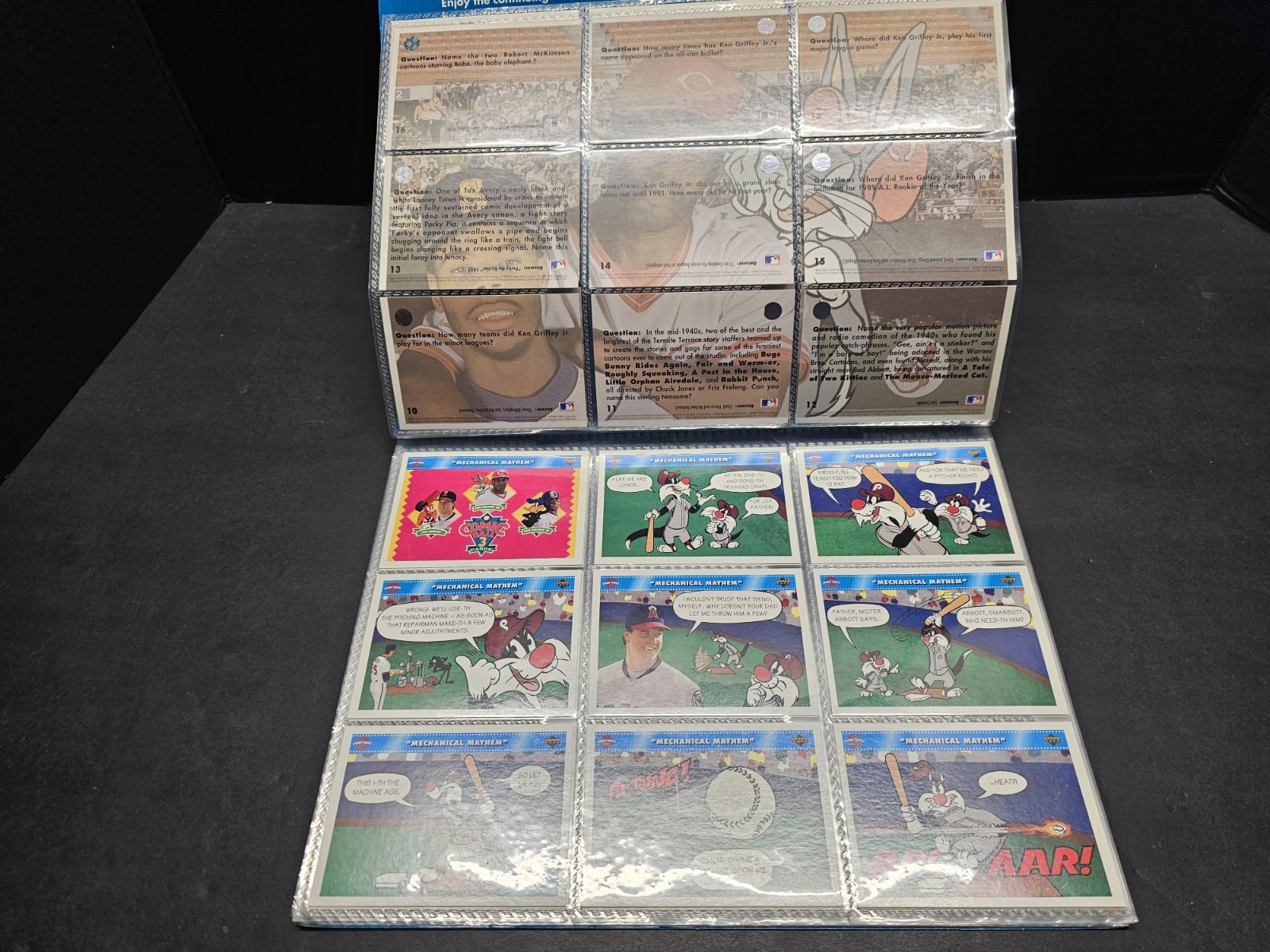 1992 Upper Deck Comic Ball 3 Card Set With Collectors Album