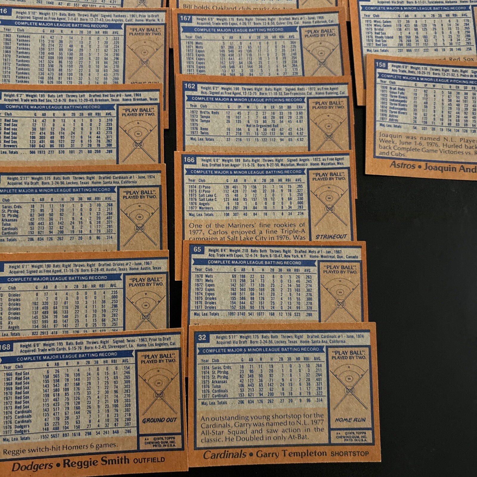 1978 Topps Baseball Card Singles #1-175 U-Pick EX+ FREE SHIPPING