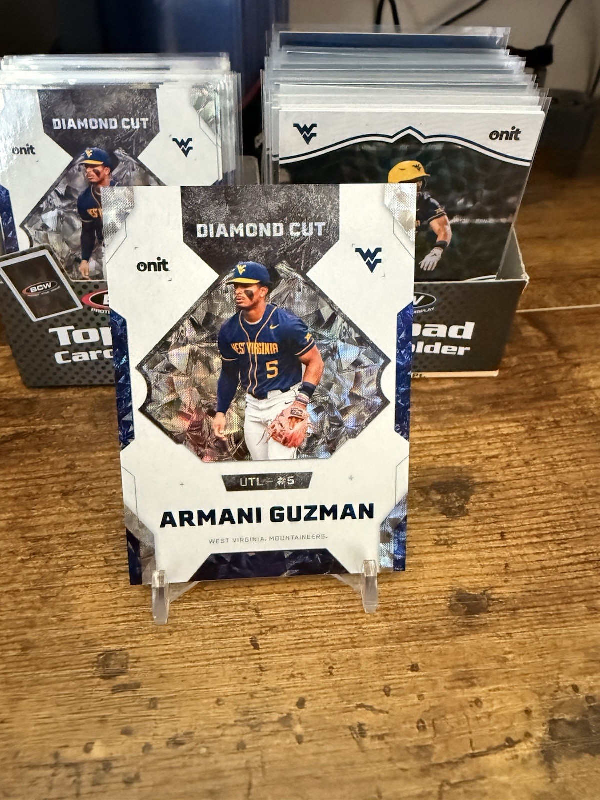 2026 Onit West Virginia Baseball Armani Guzman Diamond Cut Holo. WVU 🔥 ⚾️ 🔥