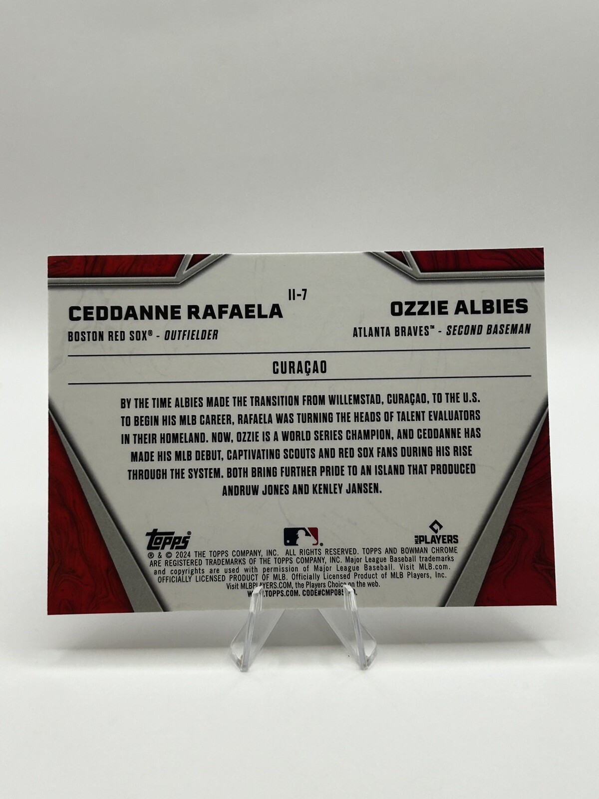 Ceddanne Rafaela Ozzie Albies International Impact 2024 Bowman Chrome #II-7
