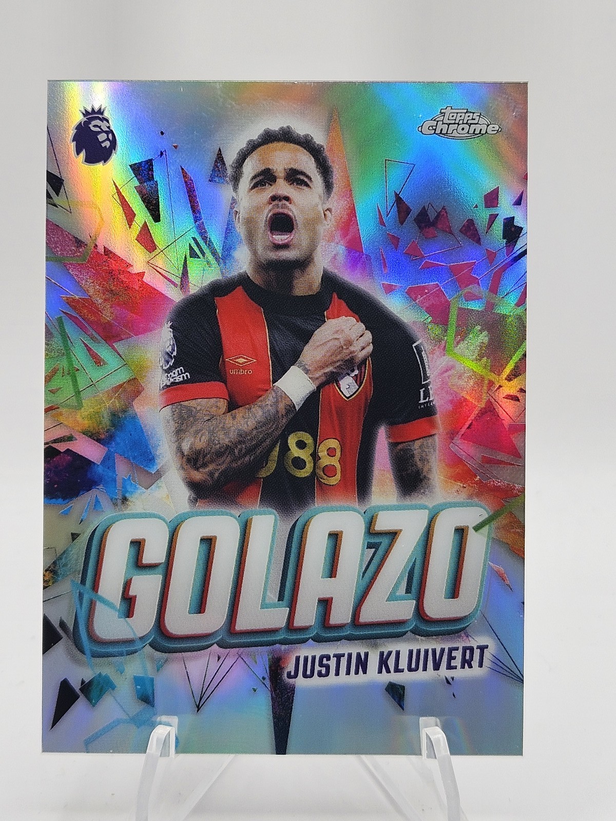 2025-26 Topps Chrome Premier League EPL #GZ-1 Justin Kluivert Golazo Refractor