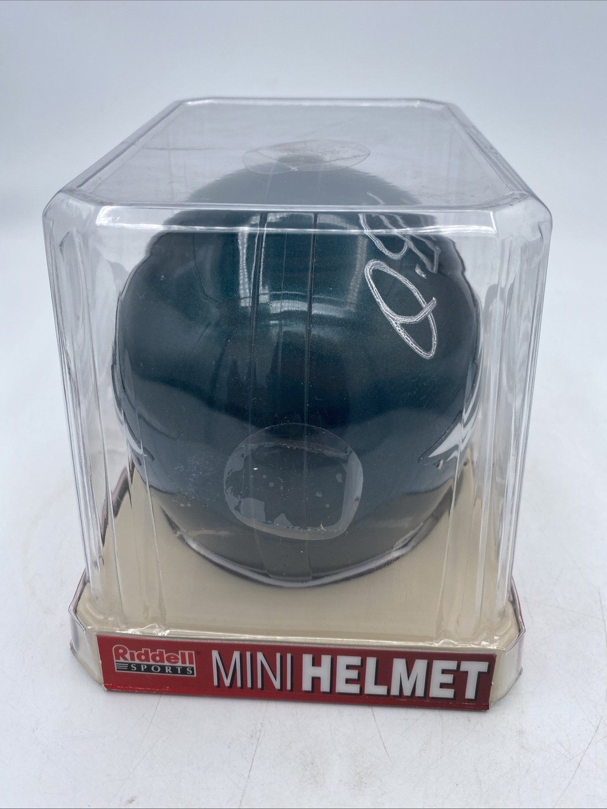 Riddell Philadelphia Eagles NFL Mini Helmet Green White Black UNKNOWN SIGNATURE