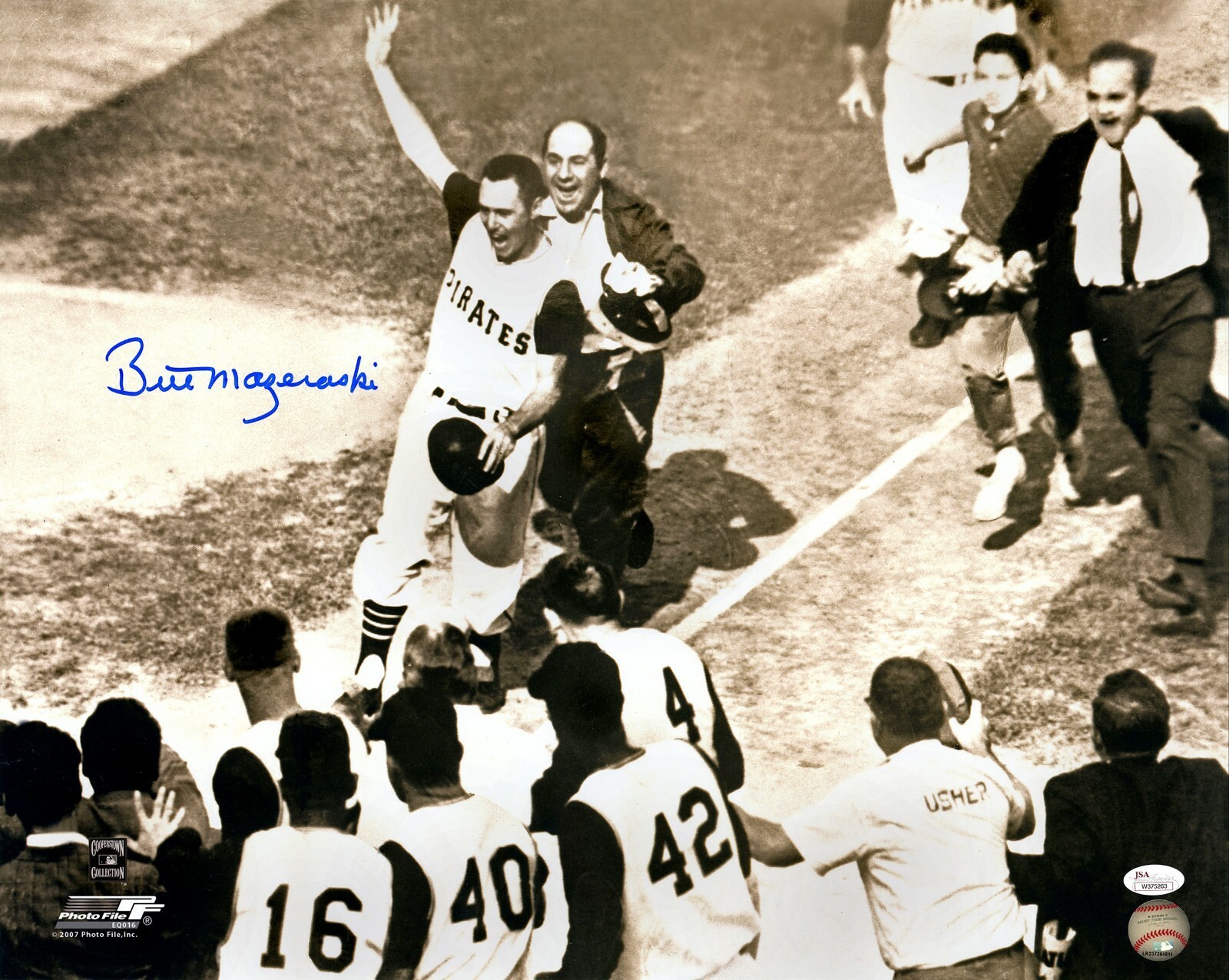 Bill Mazeroski Reproduction signed archival quality photo
