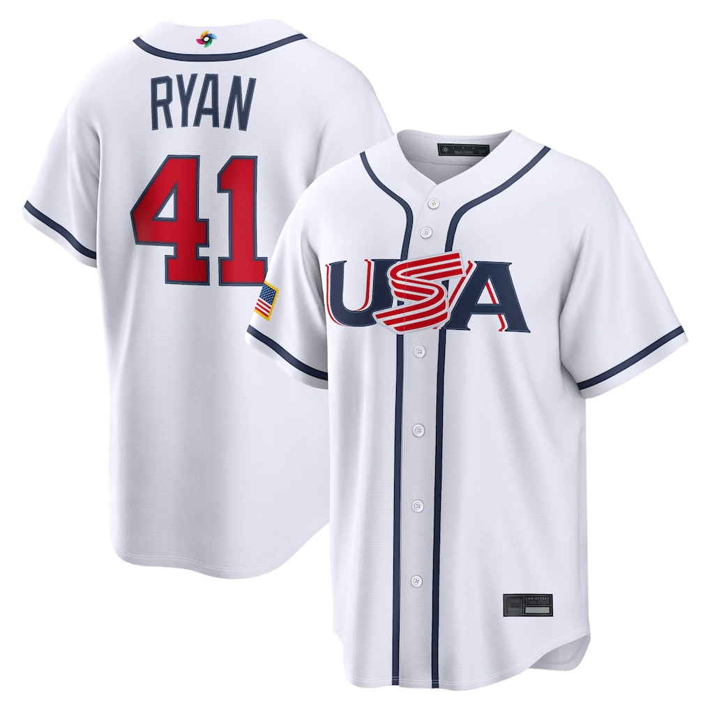 Men’s USA Baseball White 2026 World Baseball Classic Stitched Jersey All Player
