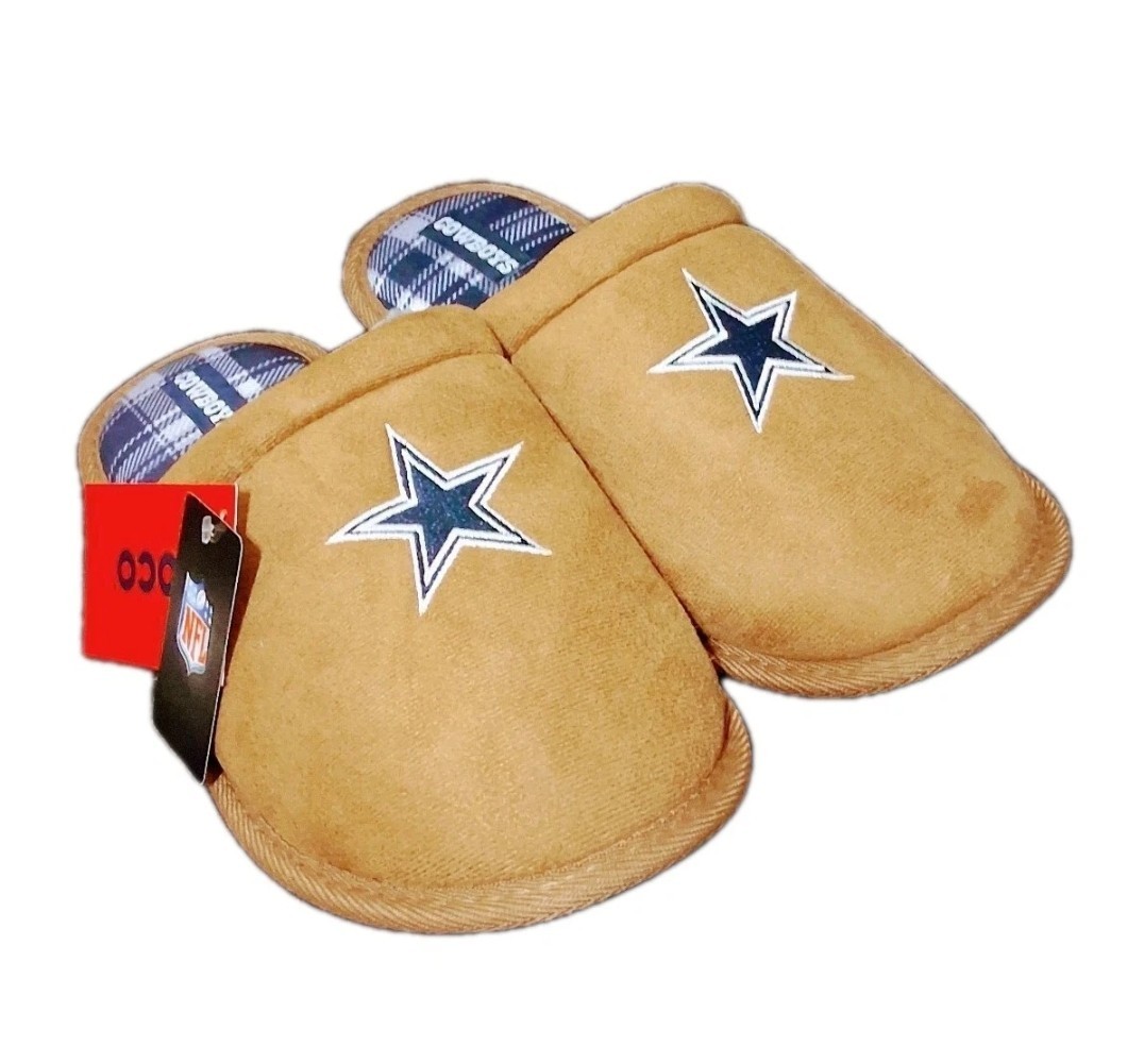 Foco NFL Dallas Cowboys Men’s Slippers Suede Size M 9-10 NEW
