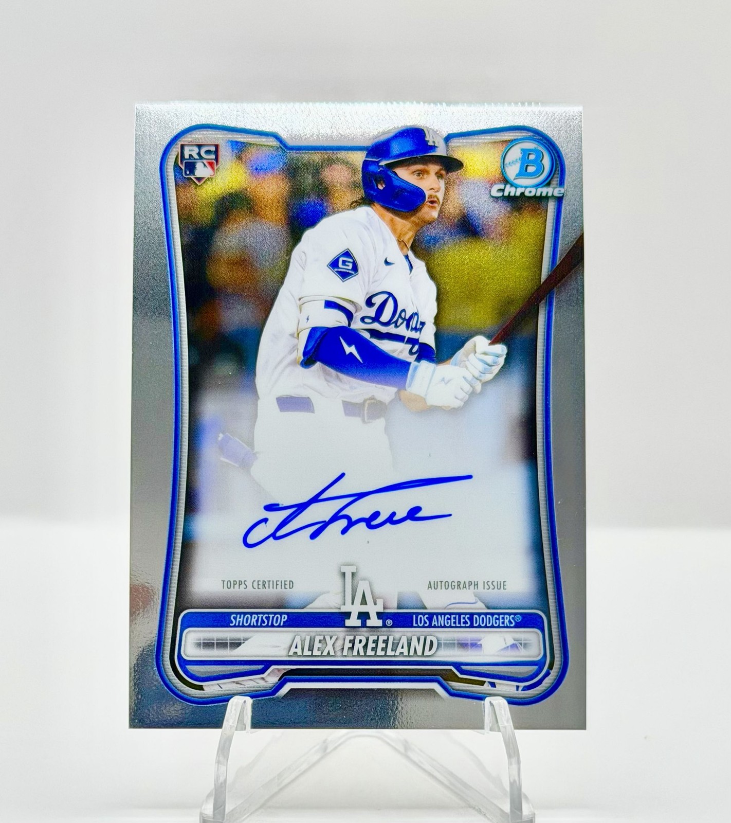 ALEX FREELAND 2026 Bowman Chrome Rookie ON CARD AUTO Dodgers #CRA-AF RC SP MINT