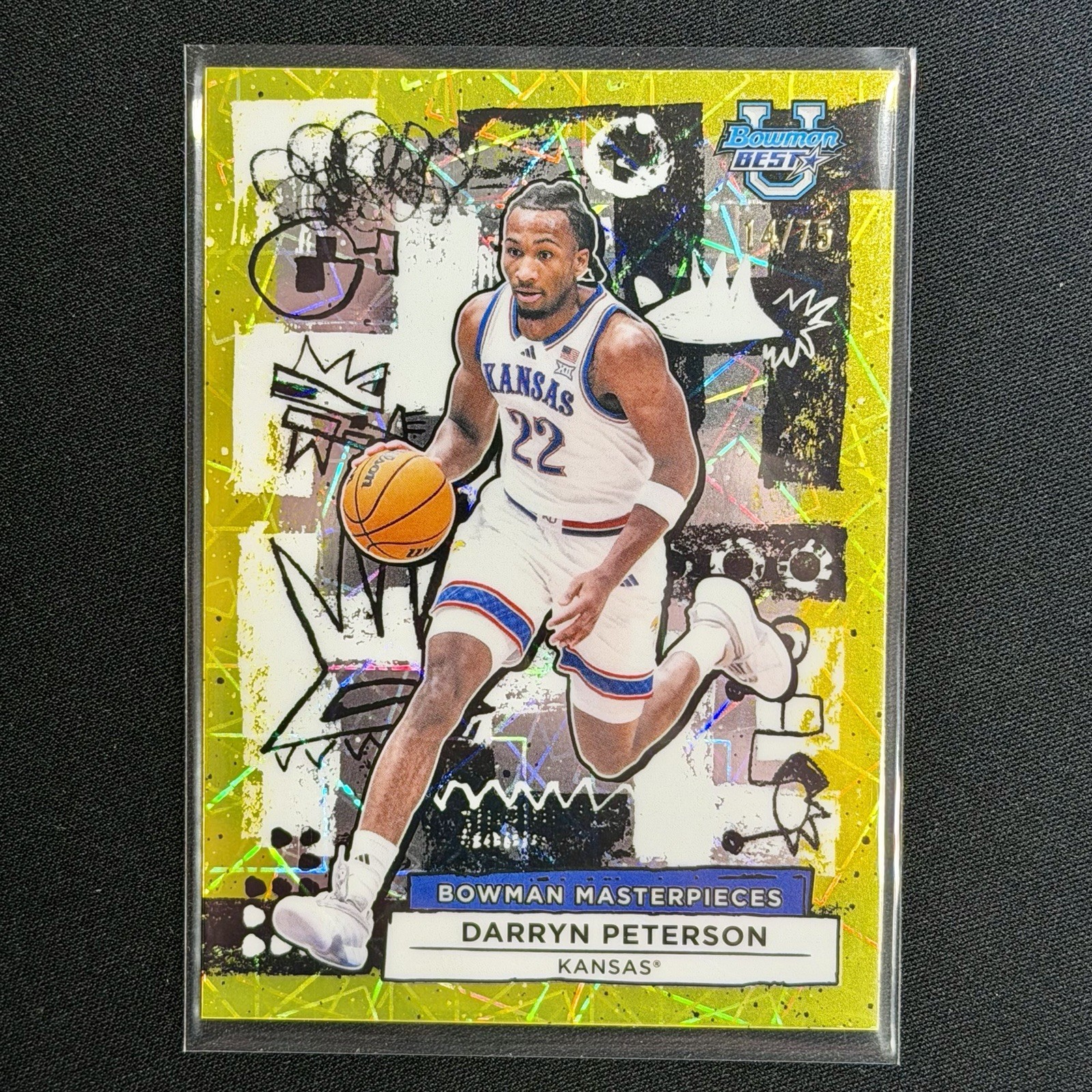 2025-26 Bowman U Best Darryn Peterson Bowman Masterpieces Yellow /75