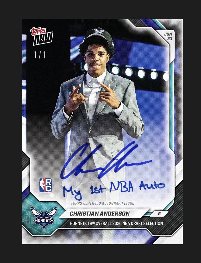 *PRE SALE* Christian Anderson – 2025-26 NBA Topps NOW® – Card Chance At 1/1 Auto