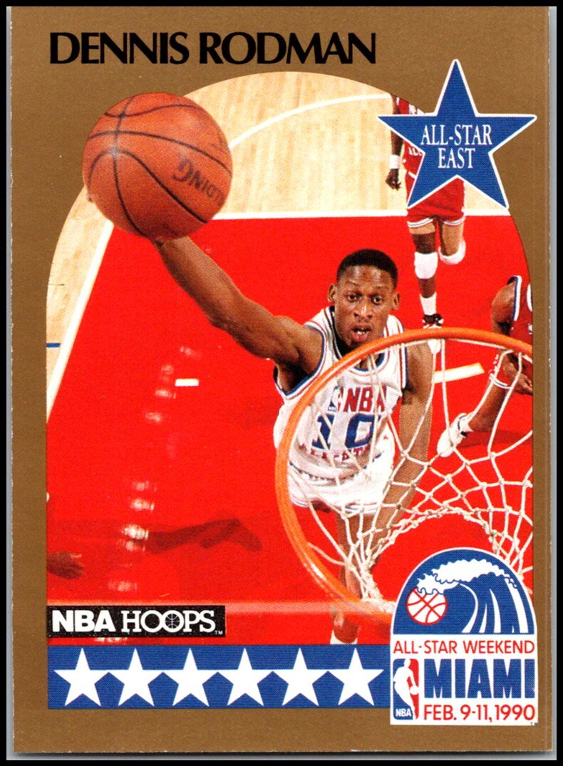 1990-91 NBA Hoops #10 Dennis Rodman – All-Star HOF FREE SHIPPING!