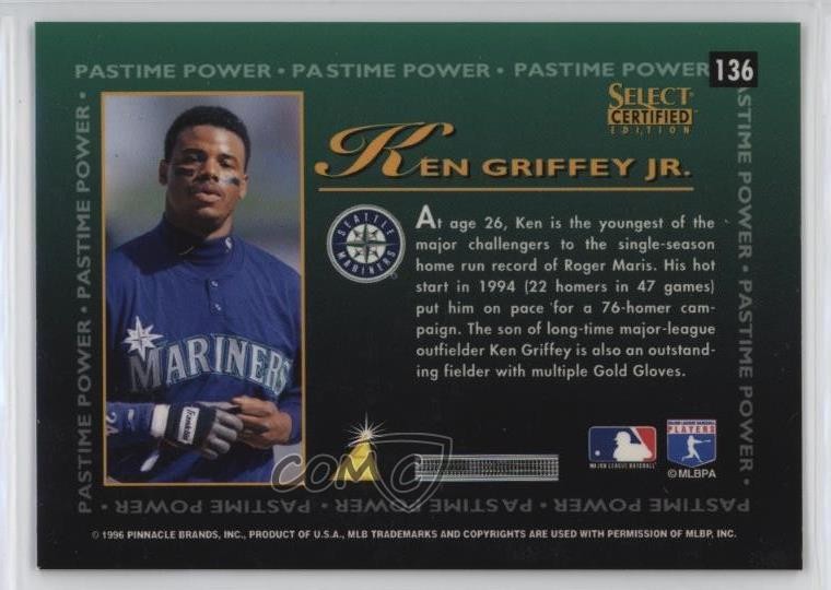 1996 Select Certified Edition Red /1800 Ken Griffey Jr #136 HOF tp9