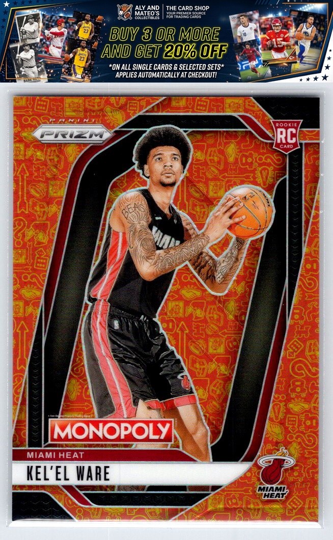 2024-25 Panini Prizm Monopoly #30 Kel’el Ware Millionaire Club Prizms #/1499