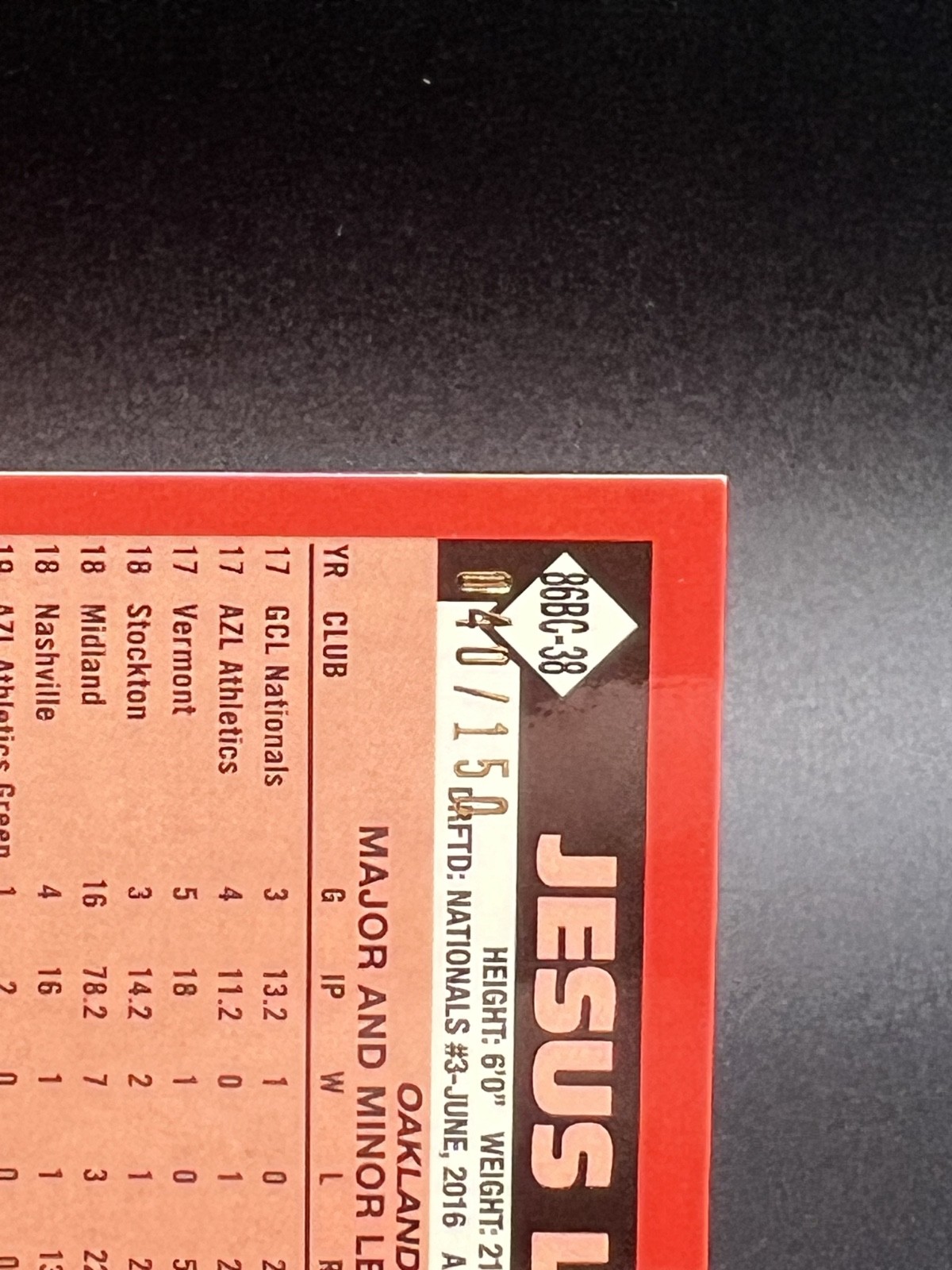 2021 Topps Silver Pack 1986 Chrome Baseball Blue /150 Jesus Luzardo #86BC-38 8d4