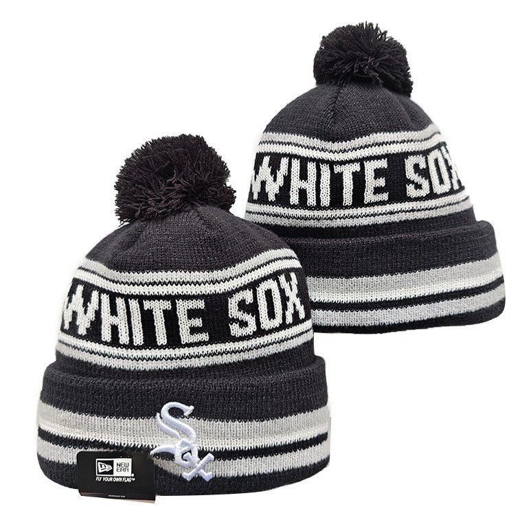 Unisex Adult Baseball Cuffed Knit Hat Fleece lined With Pom 25C