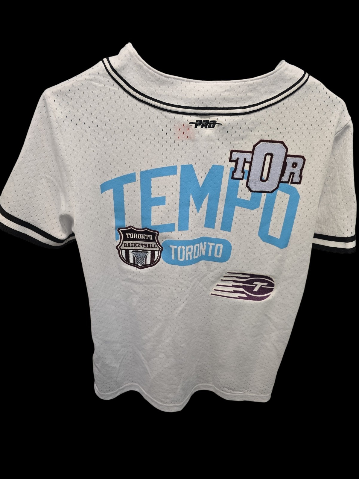 Toronto Tempo Pro Standard Wnba Baseball Style Jersey Youth 10/12 Med Stitched