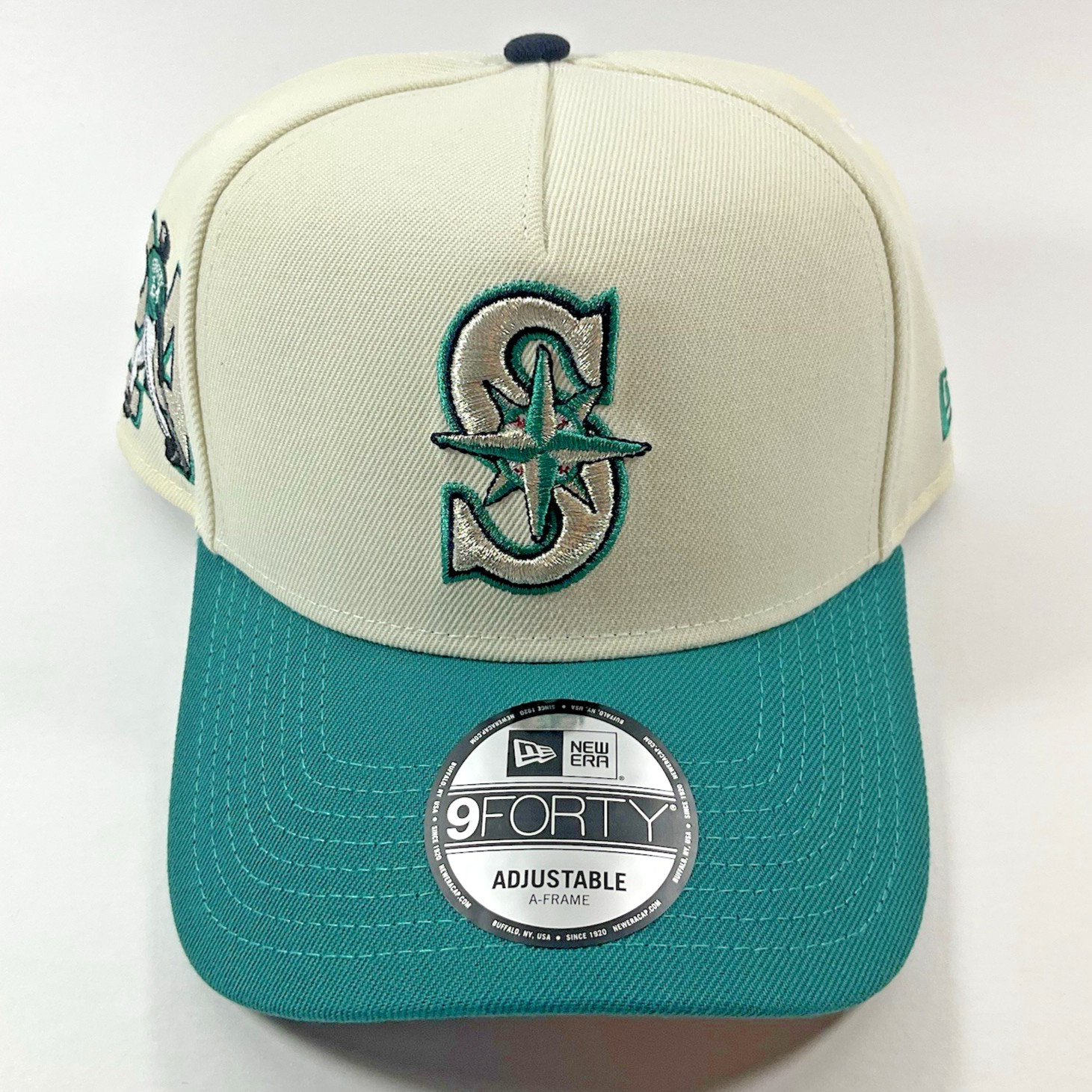 New Era Seattle Mariners Exclusive GRIFFEY Cream 9FORTY A-Frame Snapback Hat Cap