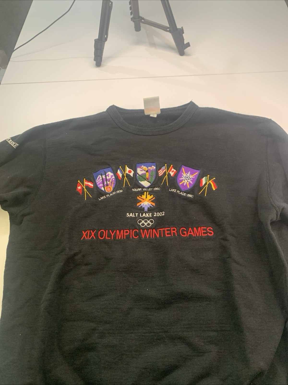 Team USA Salt Lake 2002 XIX Olympic Winter Games Black Sweatshirt Size L